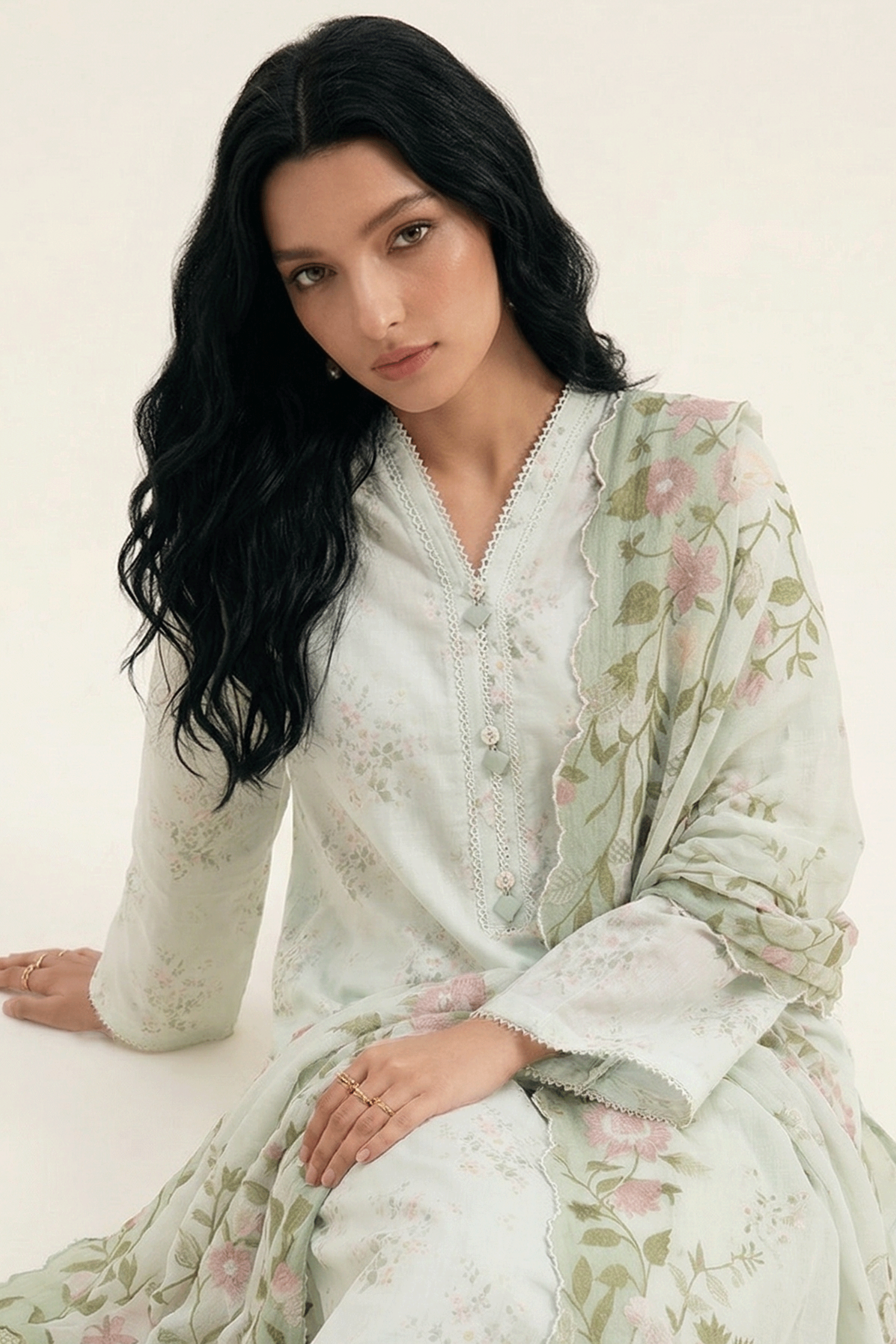 Sage Haven - Printed Lawn Suit