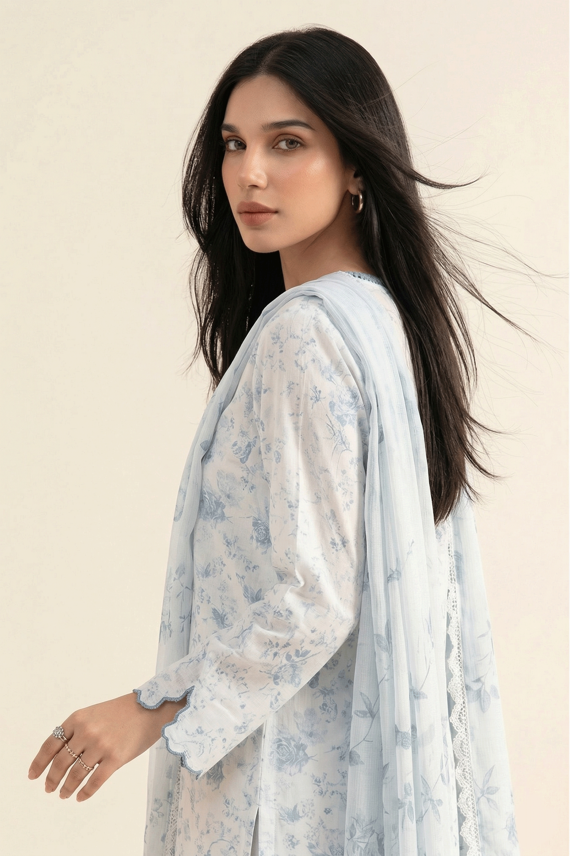 Soft Ciel - Printed Lawn Suit