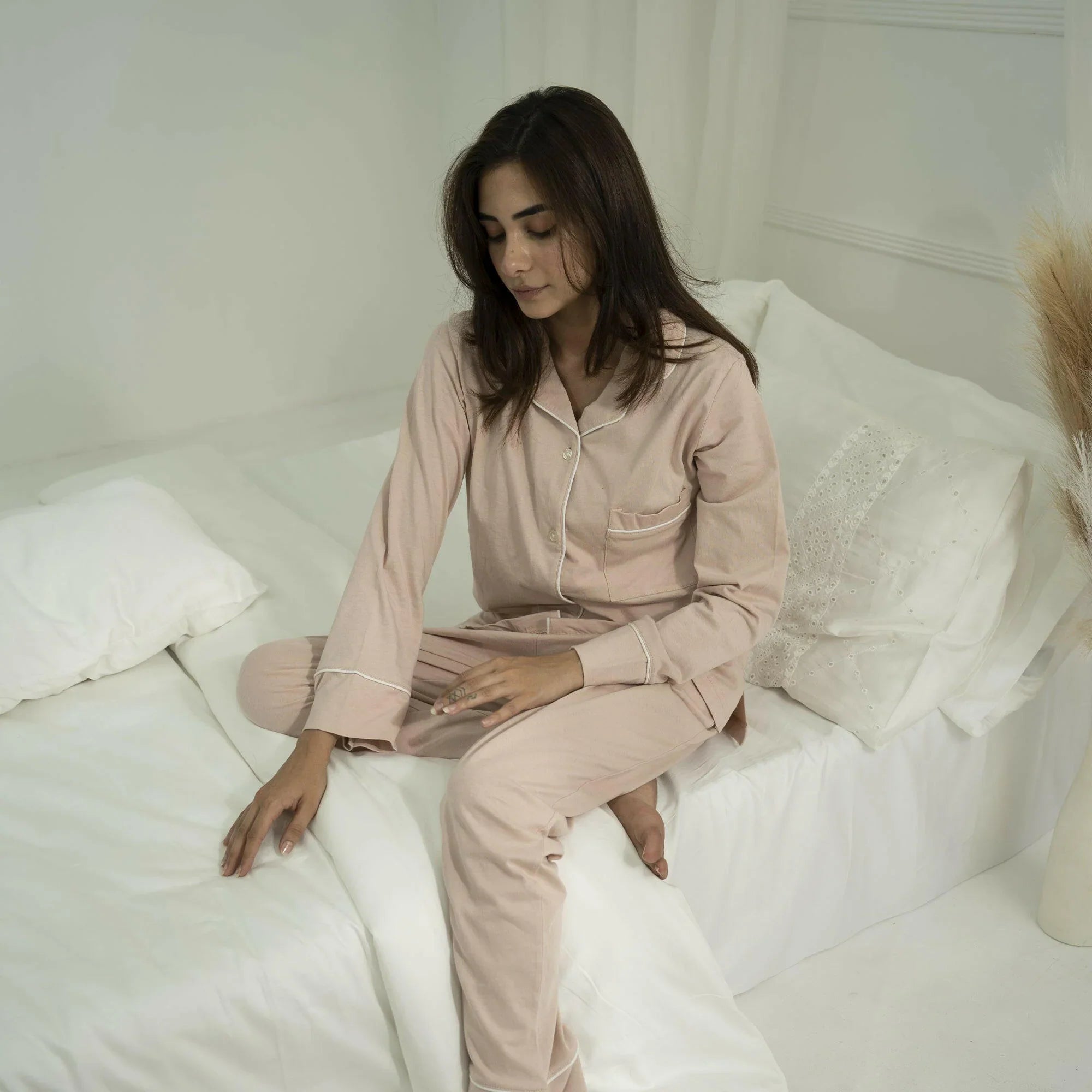 Soft Pink Luxury Cotton Sleepwear