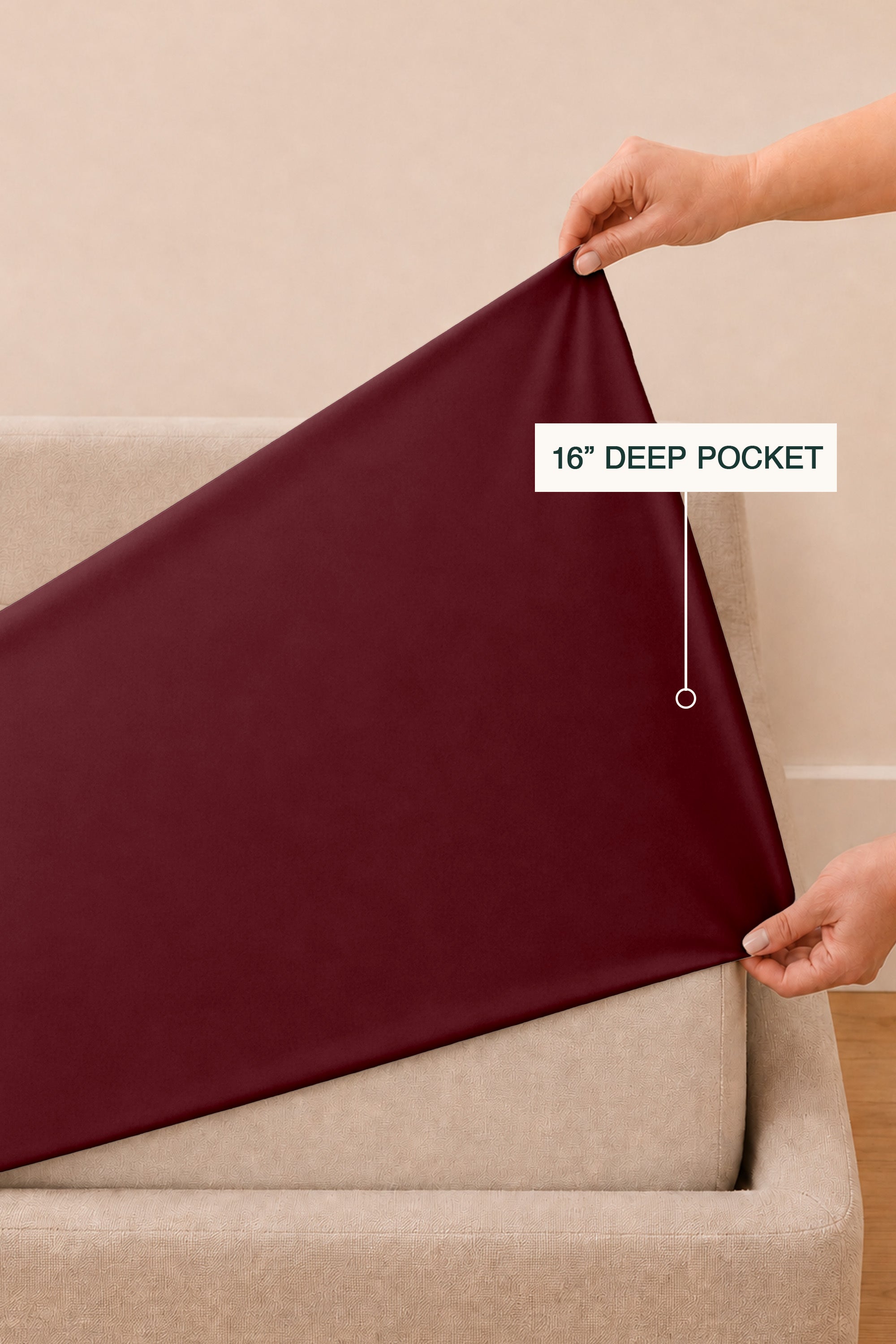 T200 Maroon Bed Sheet Set