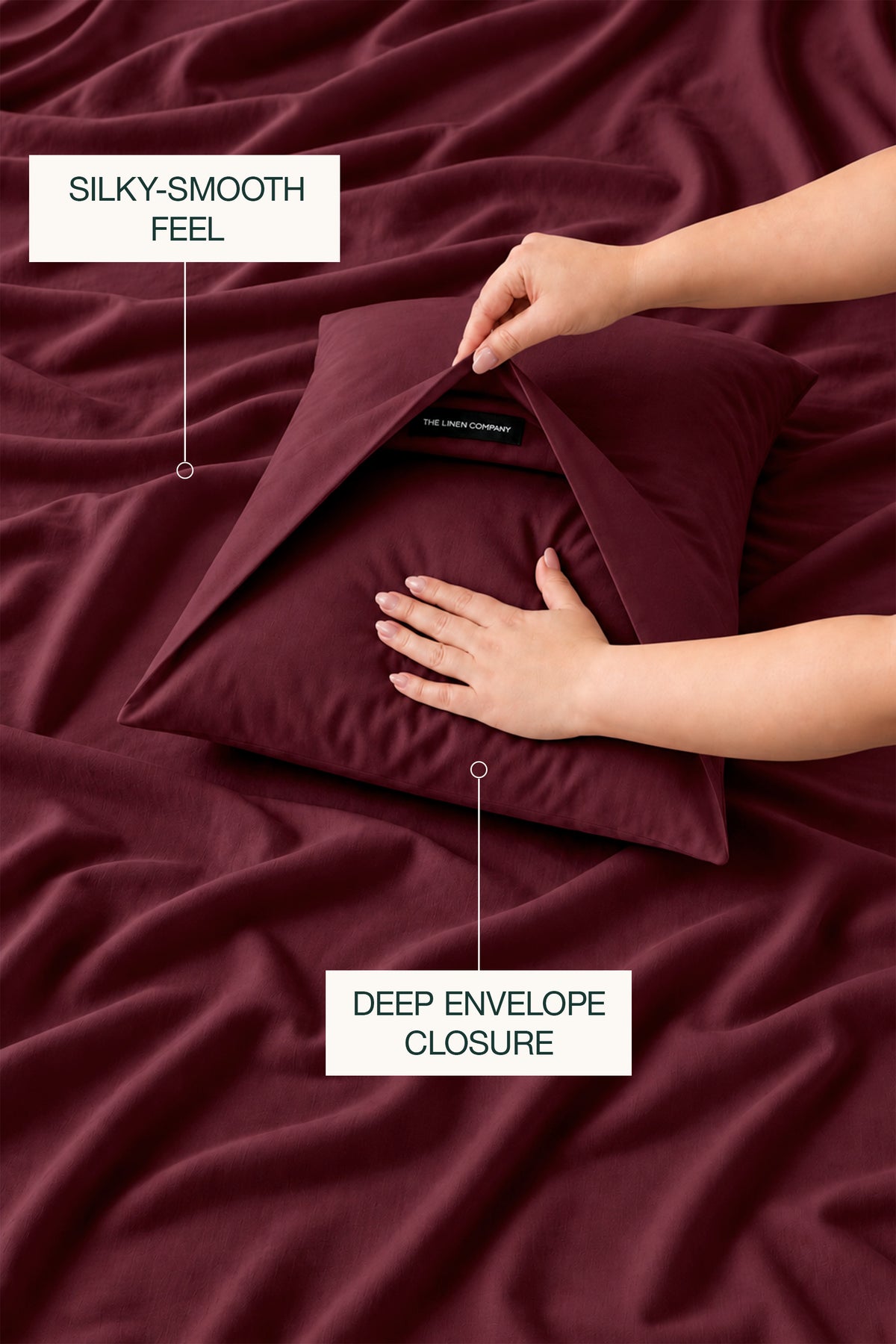 Silky Bamboo Maroon Duvet Set