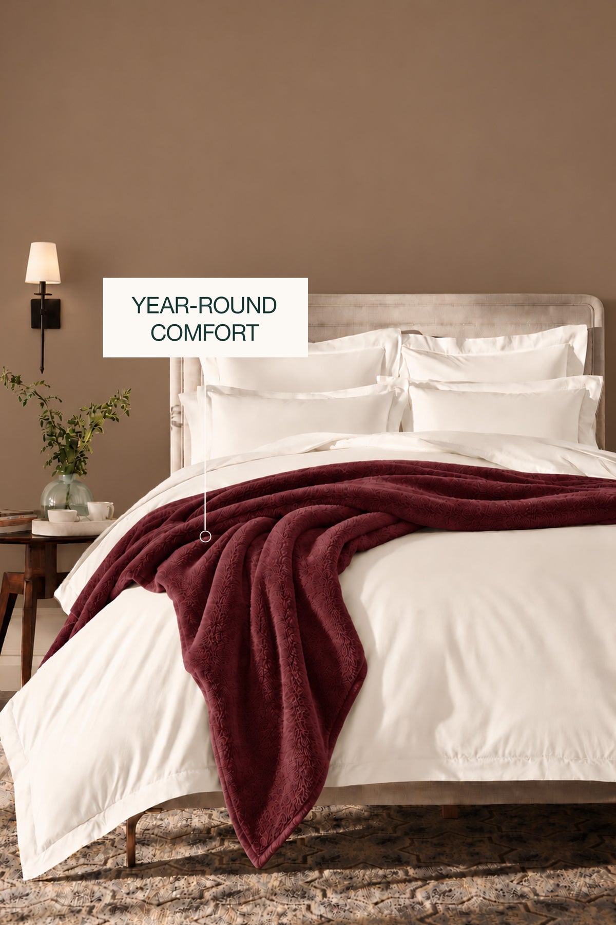 Maroon Plush Blanket