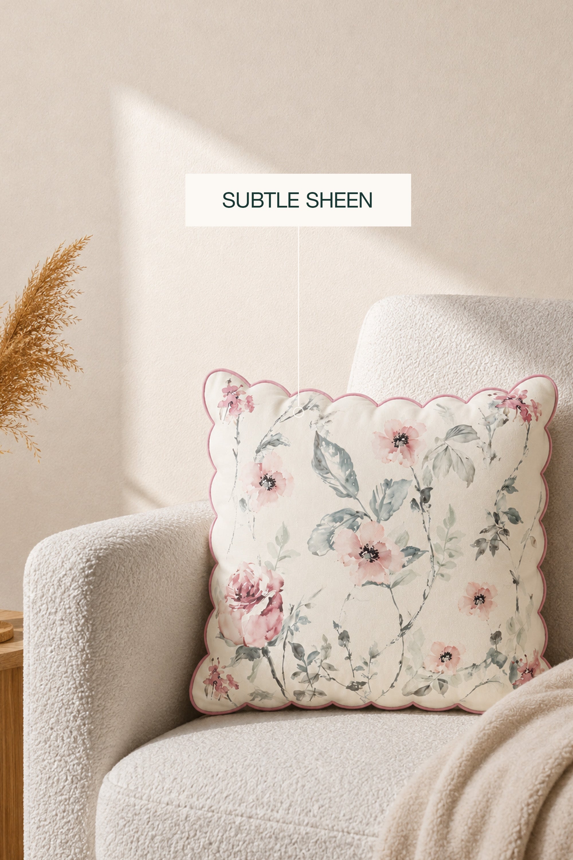 Monarch's Garden Sateen Cushion Cover