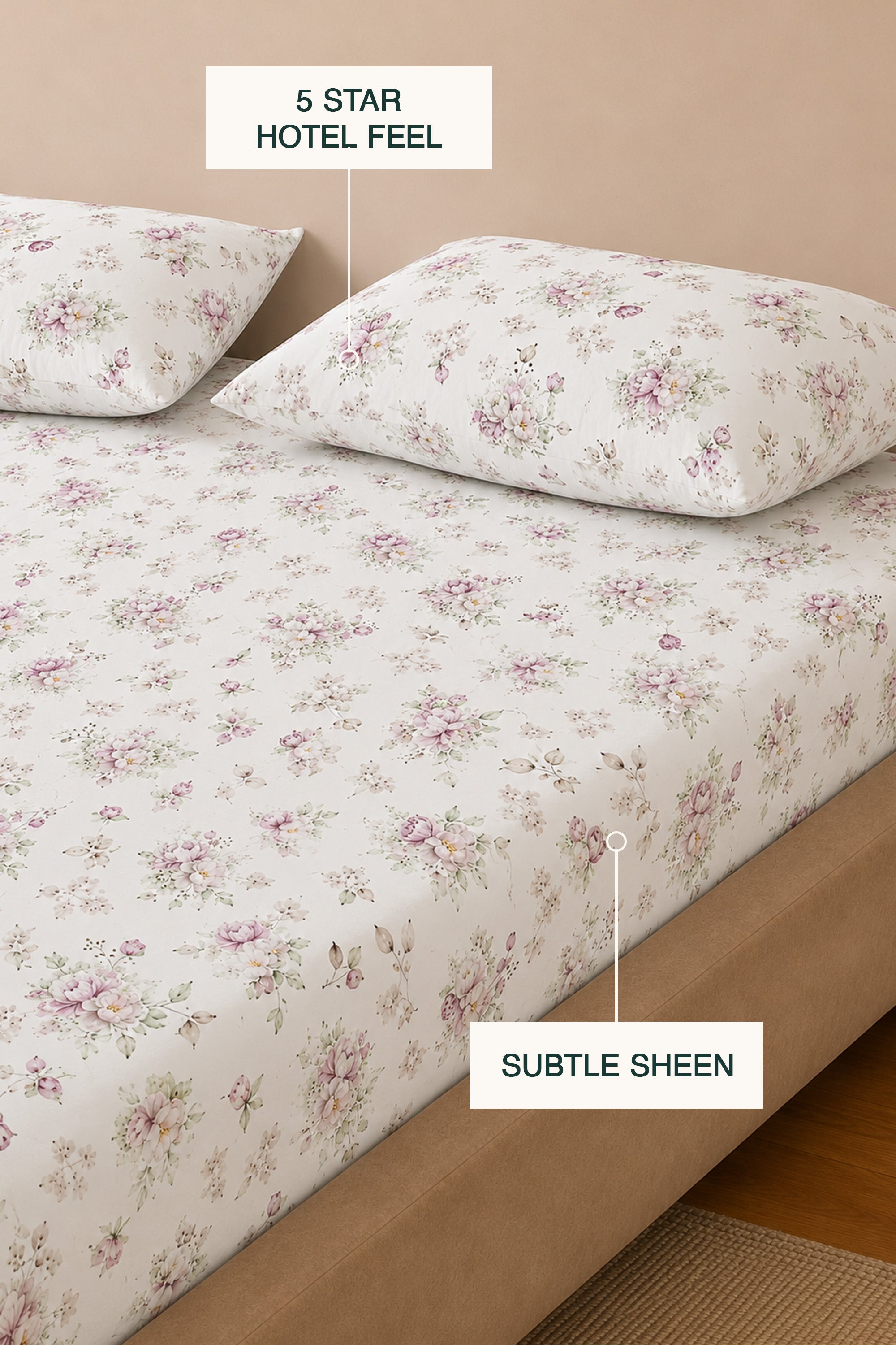 Moonlit Magnolia Sateen Bed Sheet Set