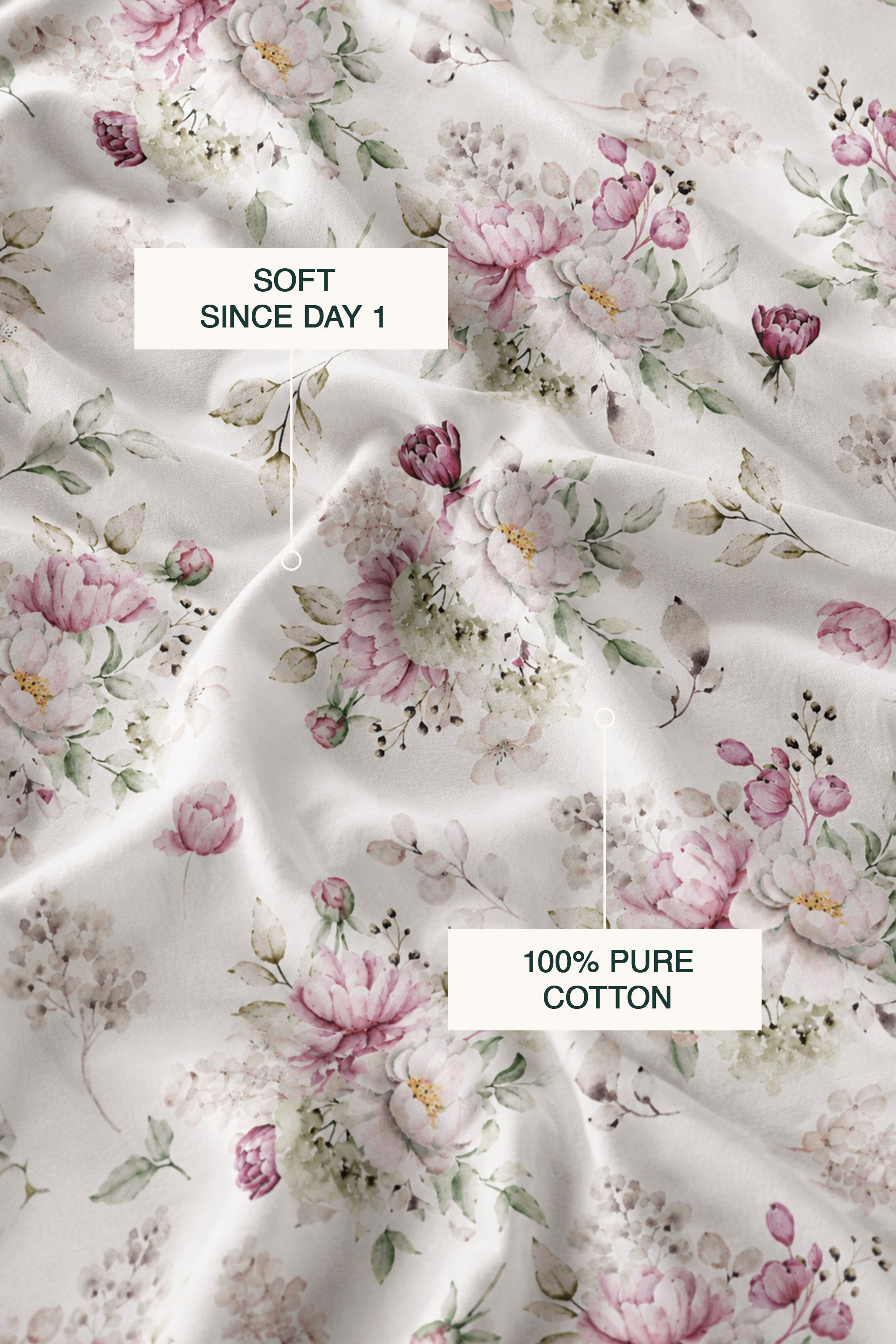 Moonlit Magnolia Sateen Cushion Cover