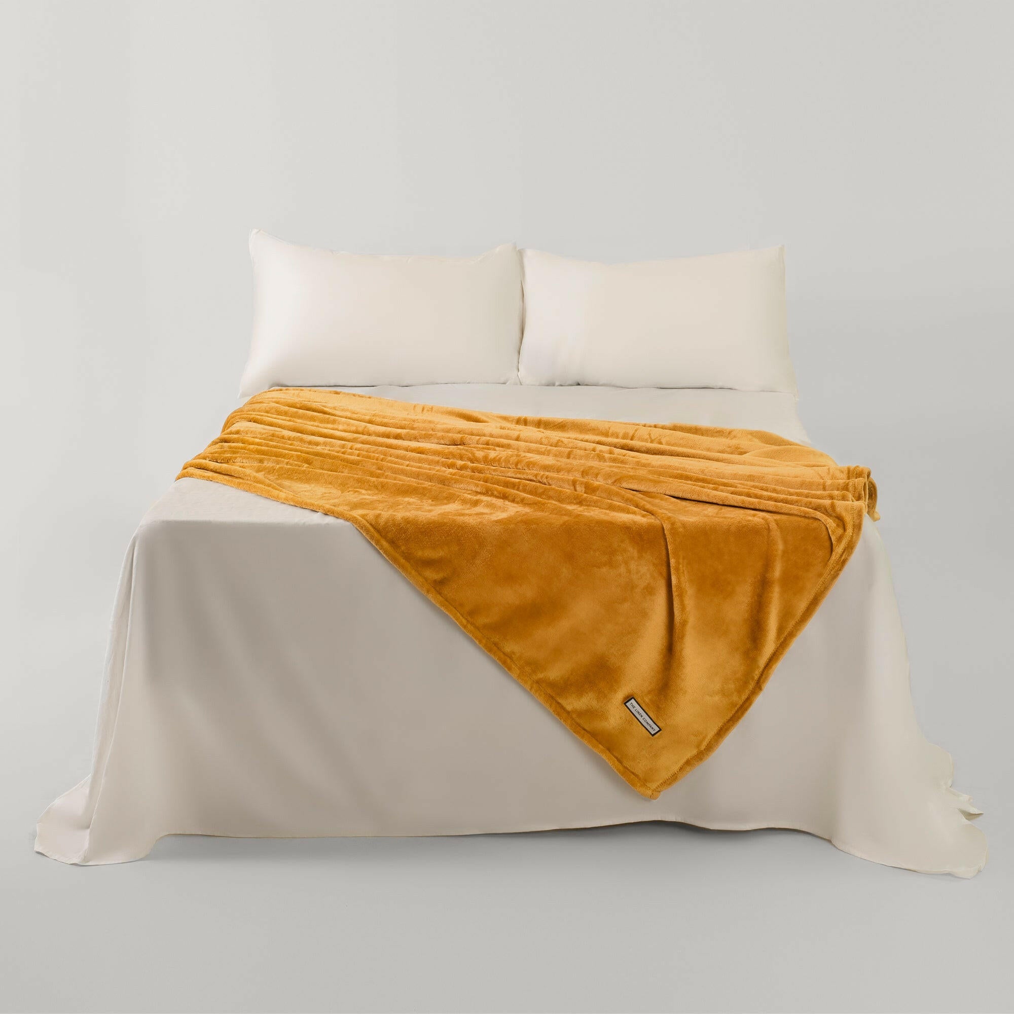 Mustard Microfiber Plush Blanket