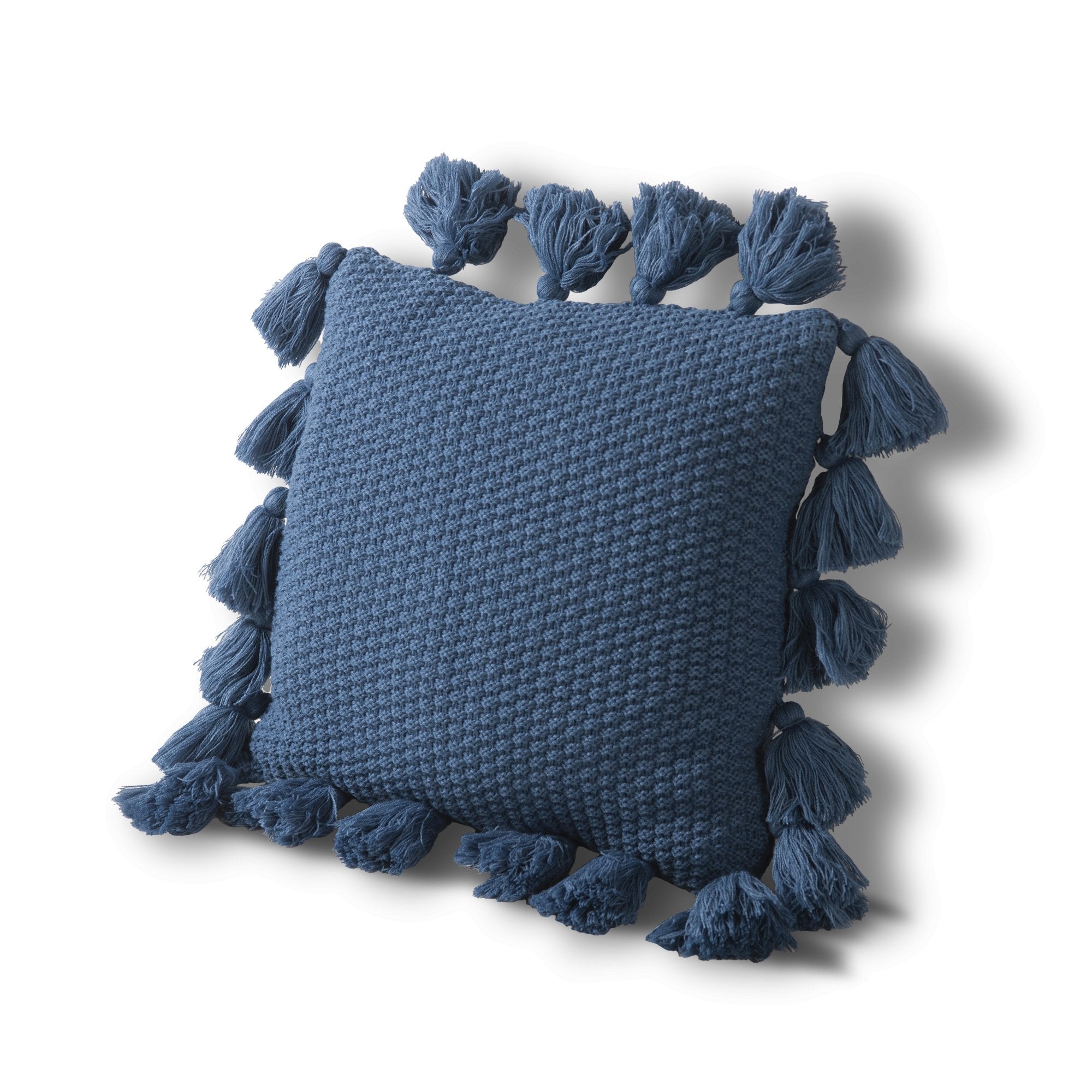 Navy Cozy Knit Cushion Cover - THE LINEN COMPANY