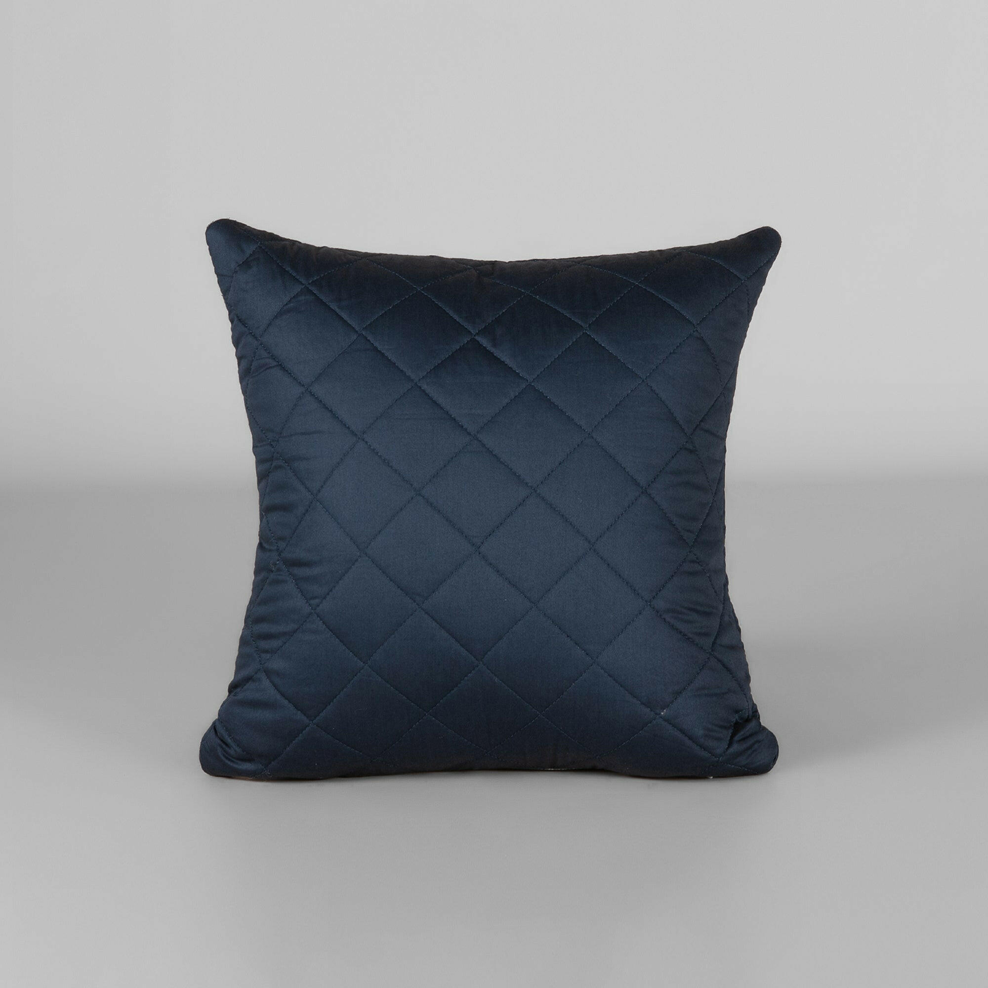 Navy Quilted Cushion Cover - THE LINEN COMPANY