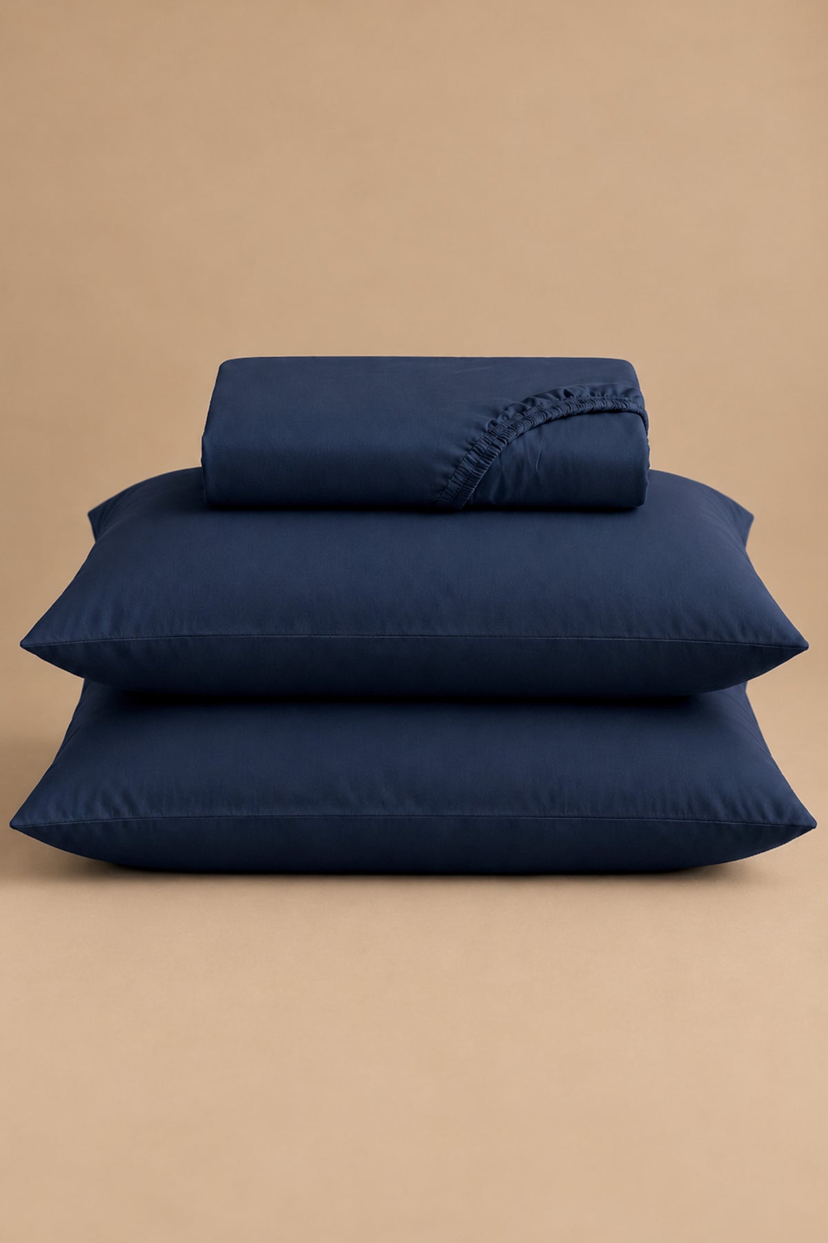 Silky Bamboo Navy Fitted Sheet Set
