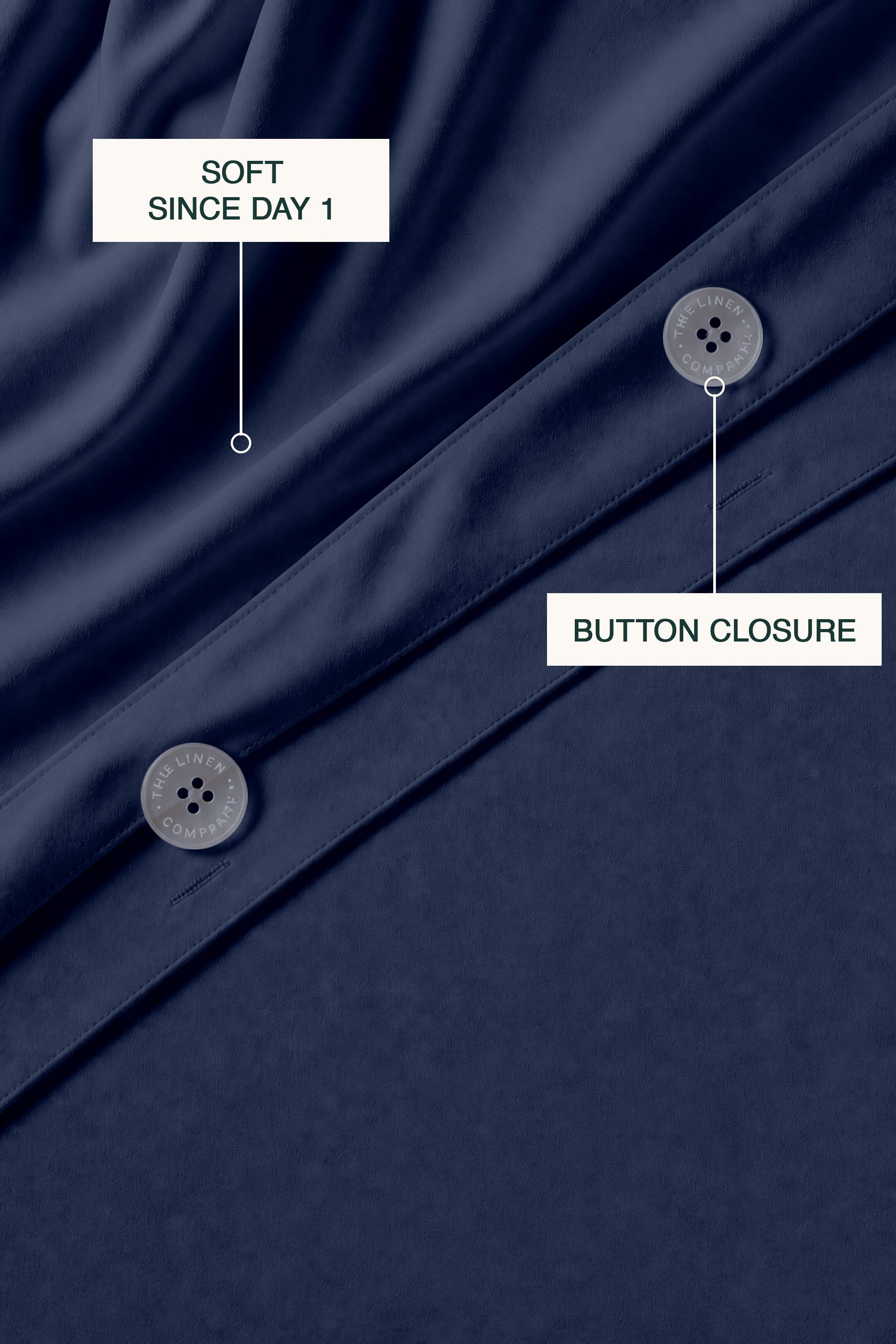 T300 Luxe Navy Duvet Cover Set