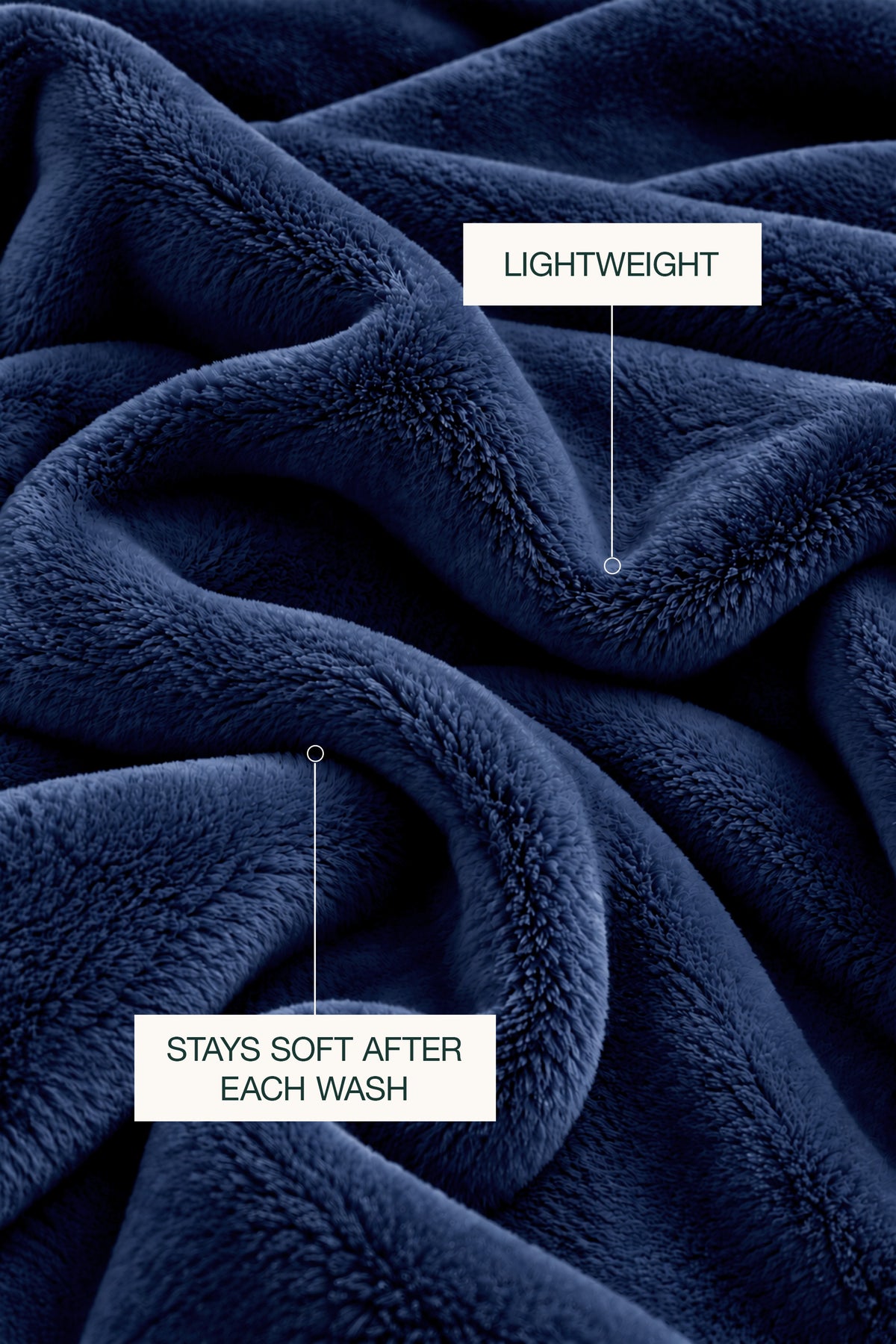 Navy Plush Blanket