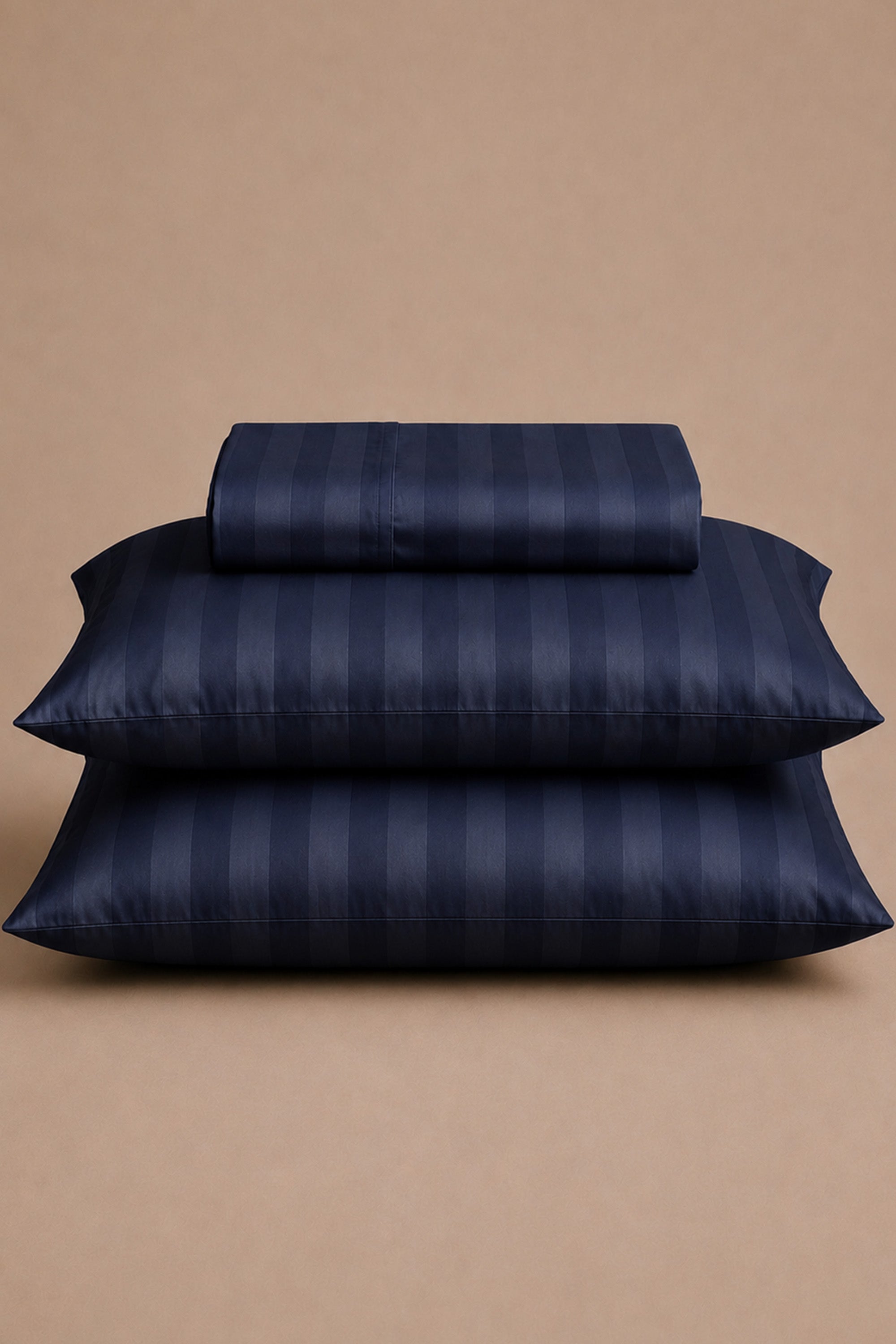 T300 Luxe Navy Striped Sheet Set