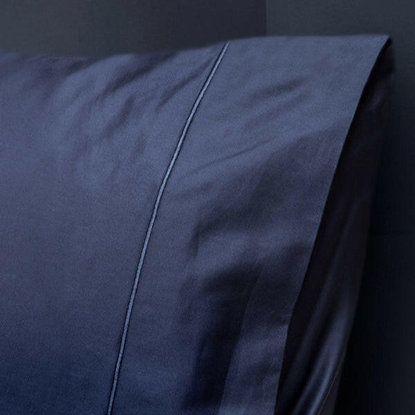 Night Sky Solid Bed Sheet Set - THE LINEN COMPANY