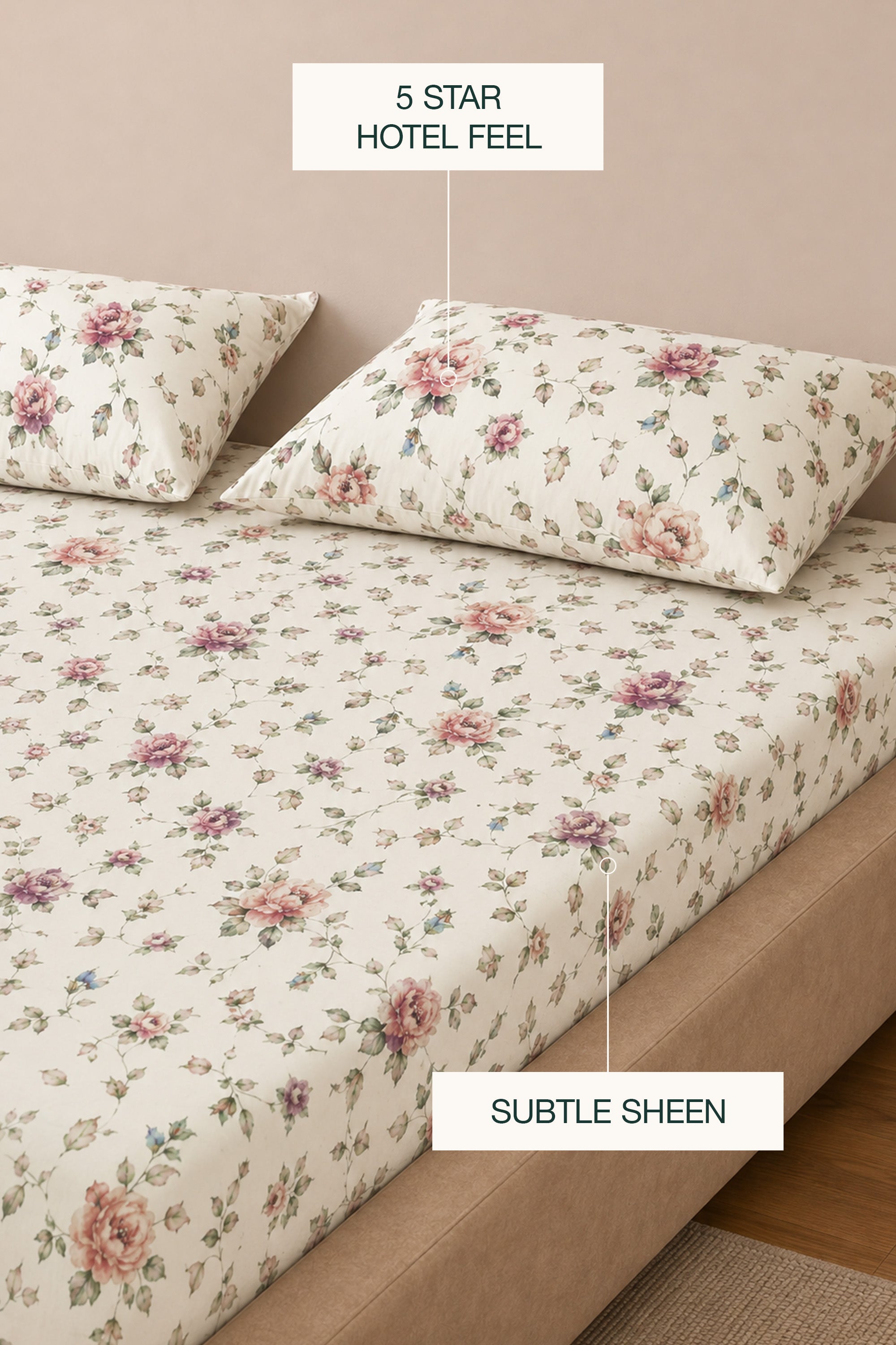 Ochre Wash Sateen Bed Sheet Set