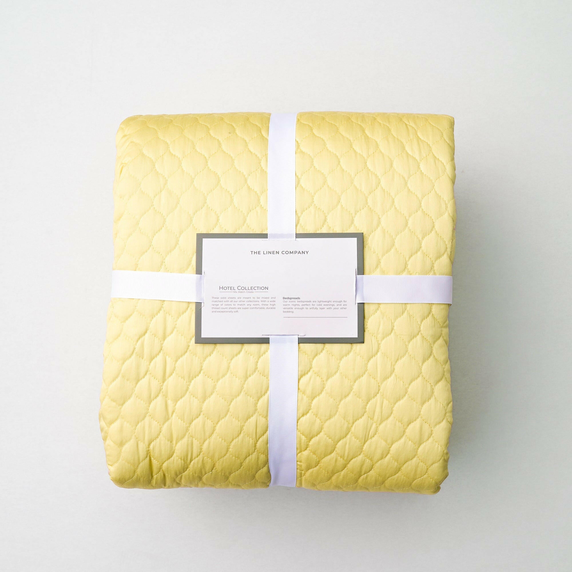 Pale Banana Solid Bedspread - THE LINEN COMPANY