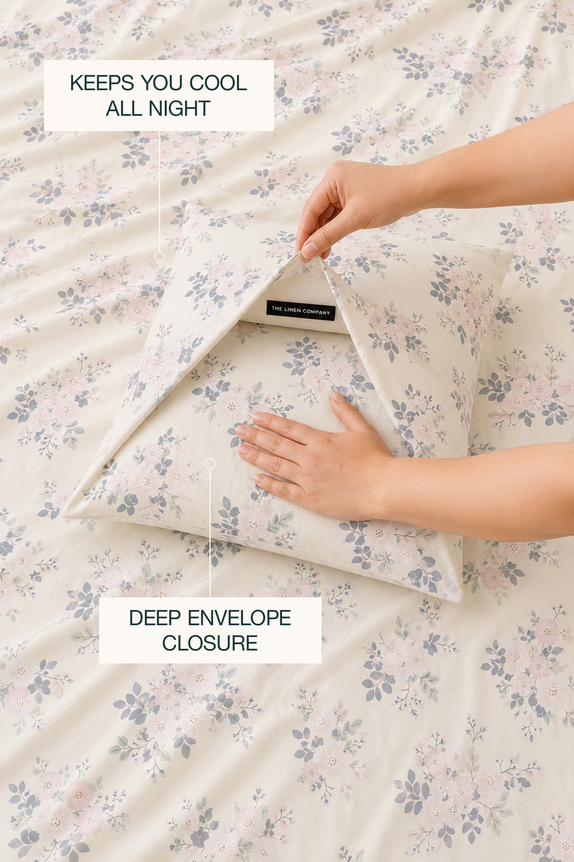 Pale Botanica Percale Duvet Cover set