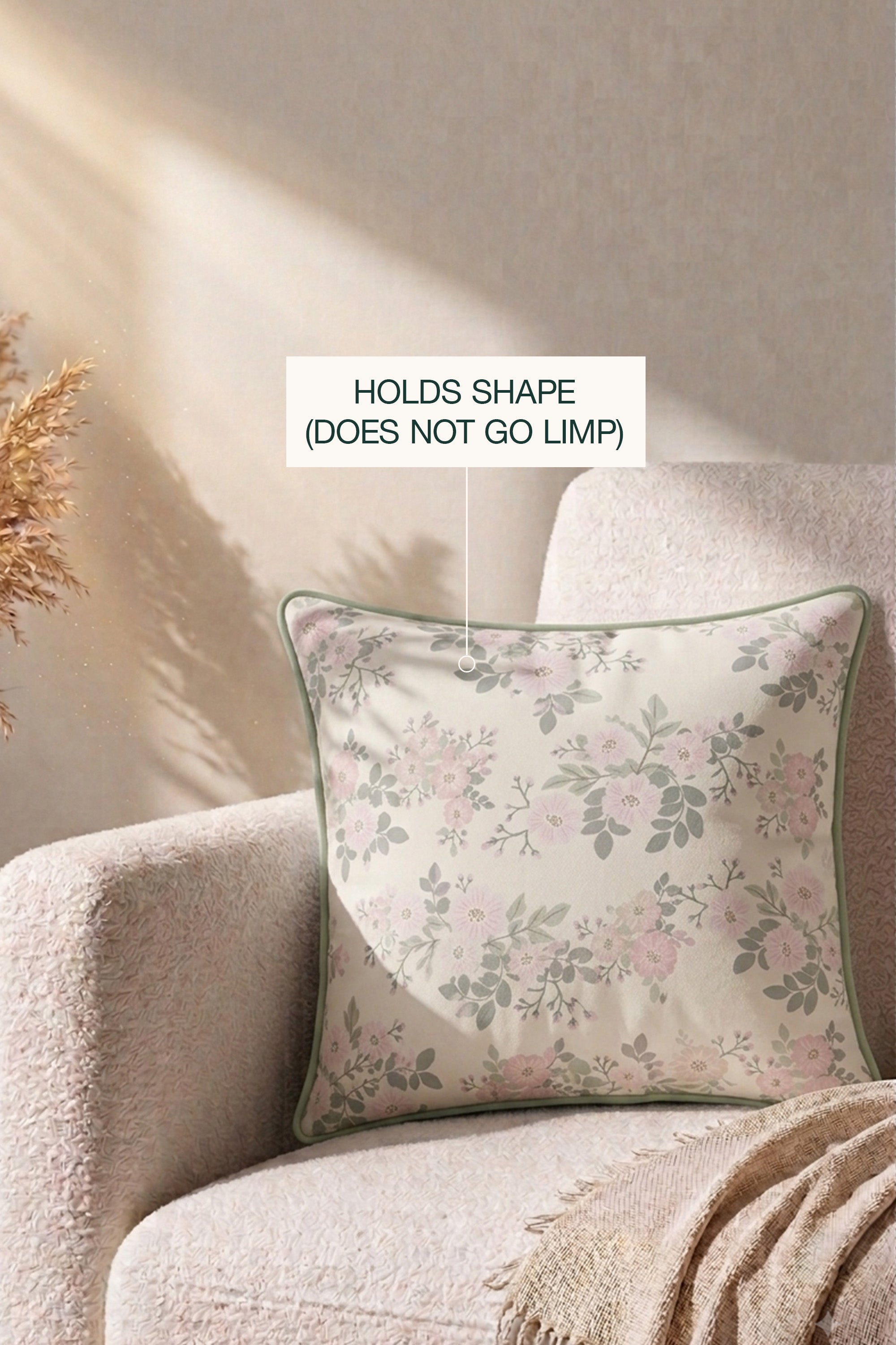 Pale Botanica Percale Cushion Cover