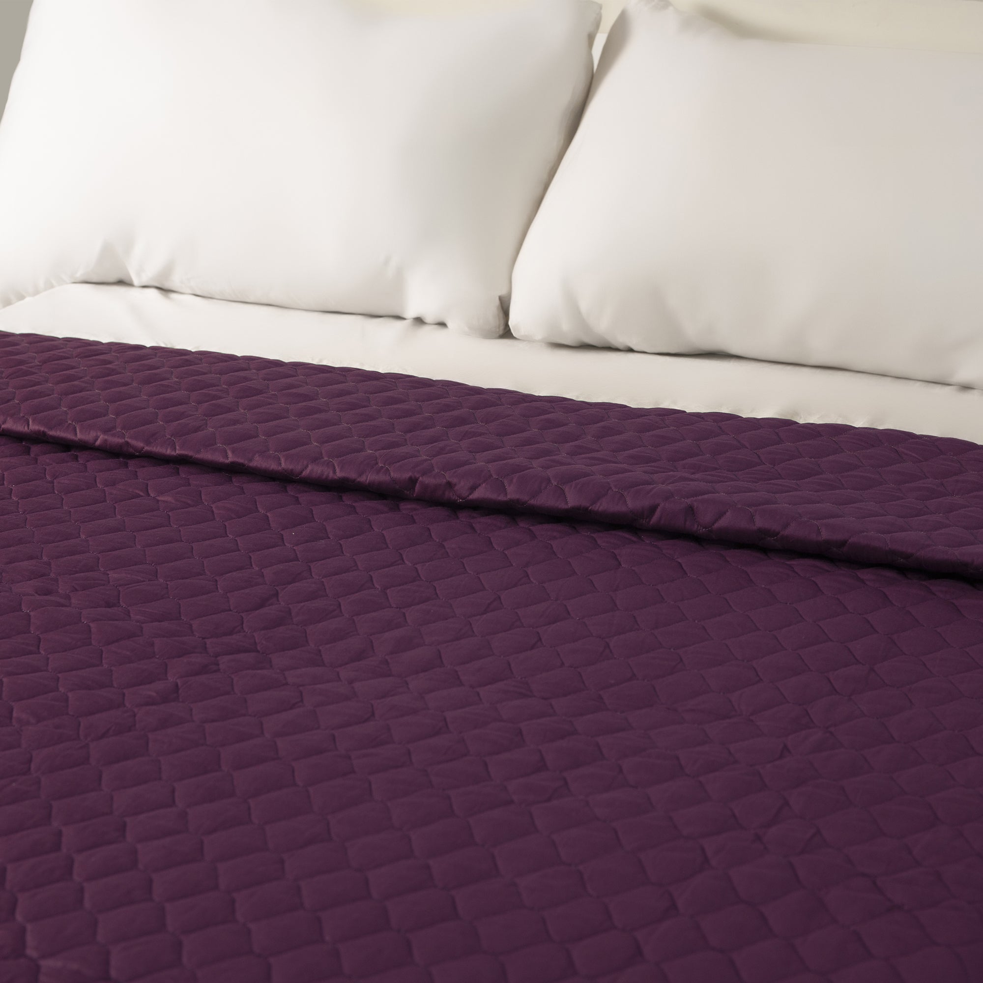 Plum Bedspread - THE LINEN COMPANY