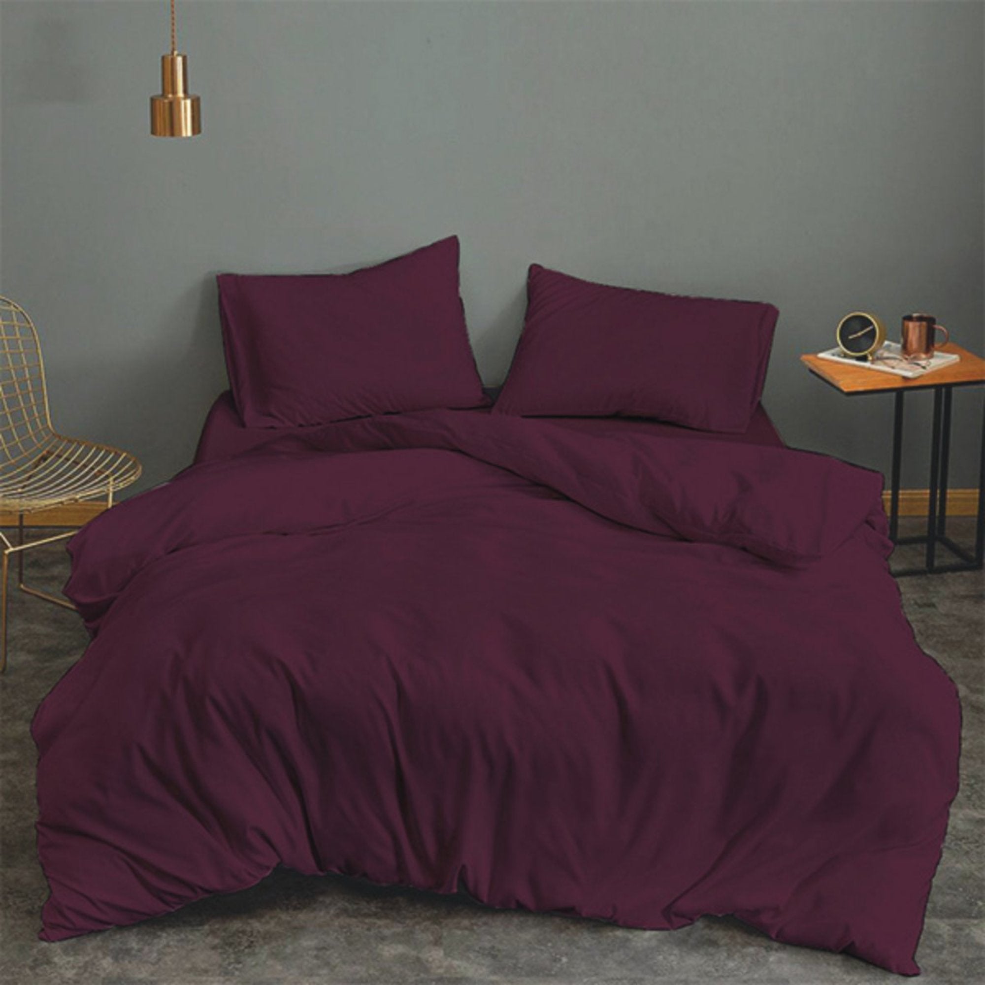 Plum Duvet Cover Set - THE LINEN COMPANY