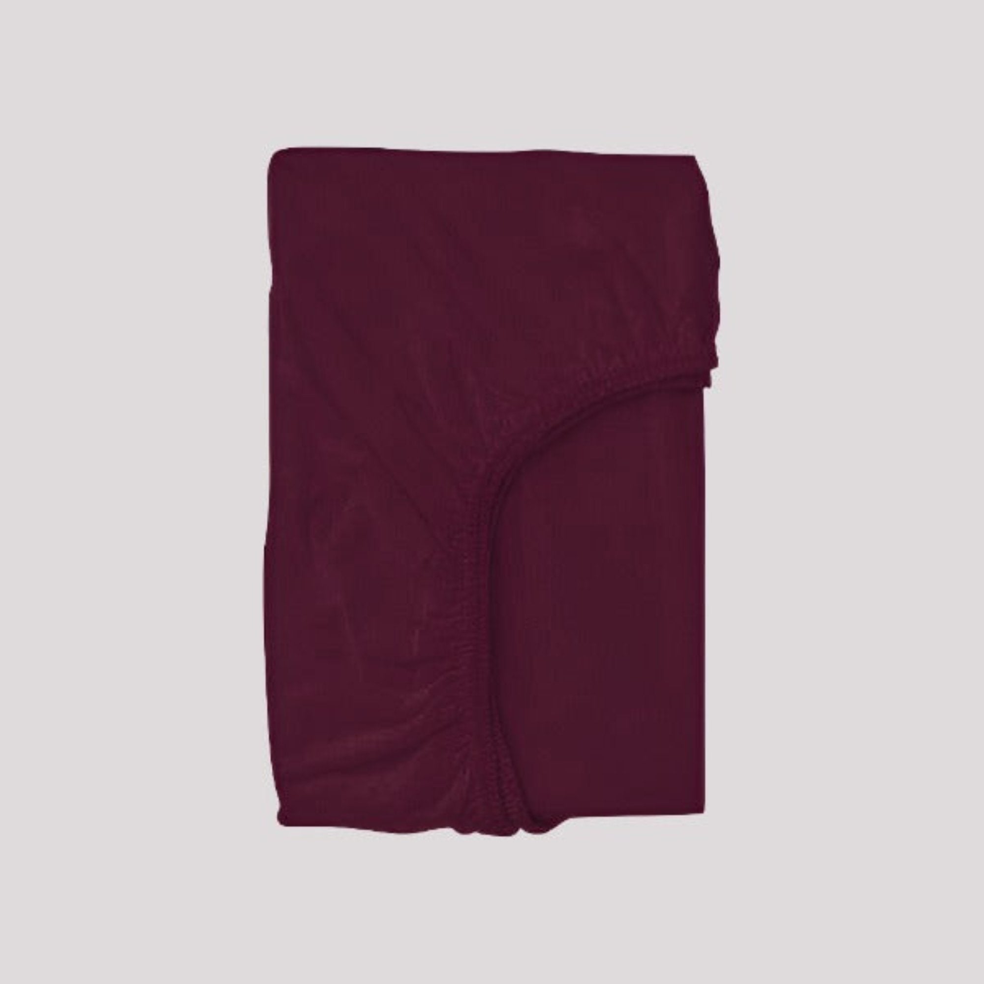 Plum Solid Bed Sheet Set - THE LINEN COMPANY