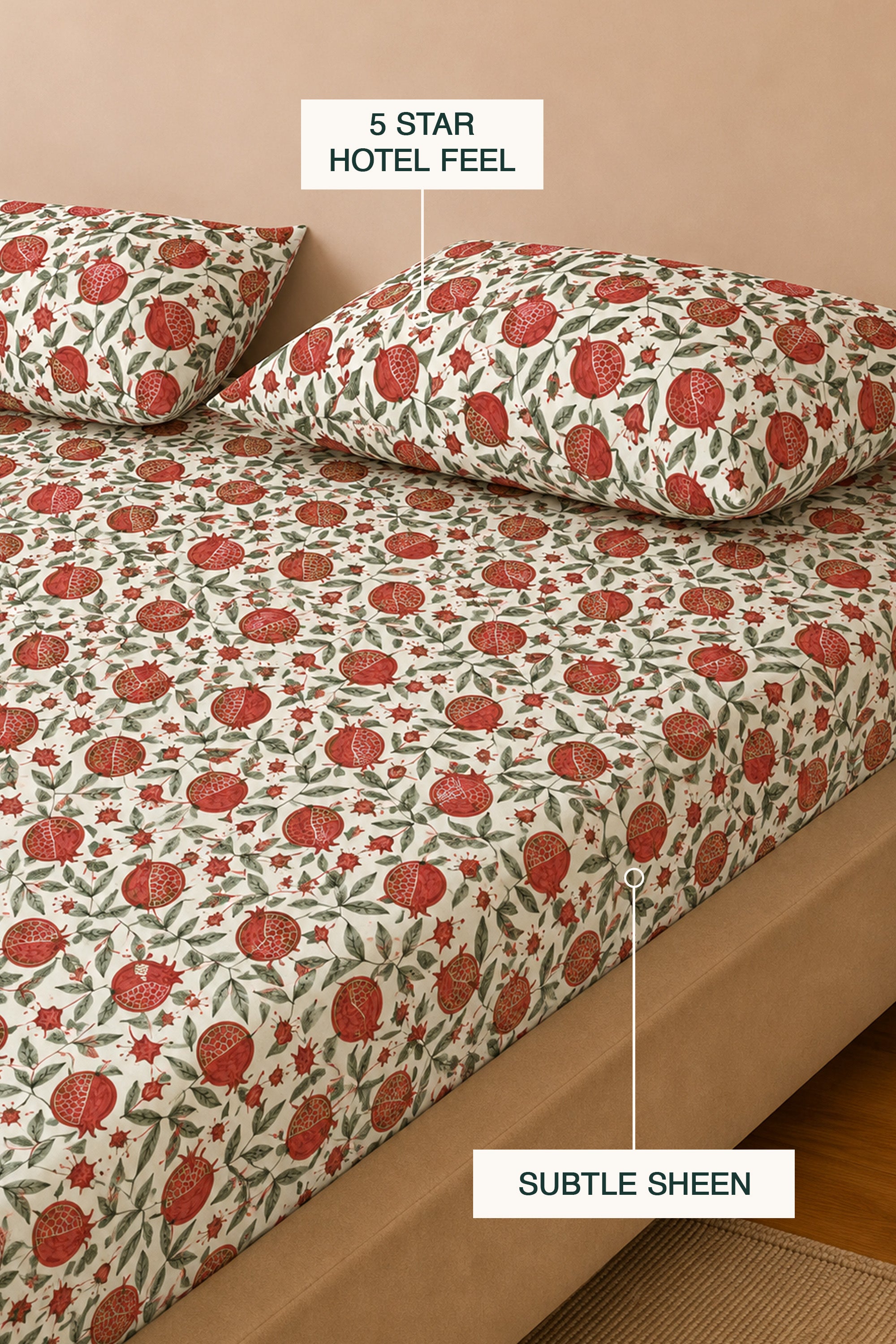 Pomme Noir Sateen Bed Sheet Set