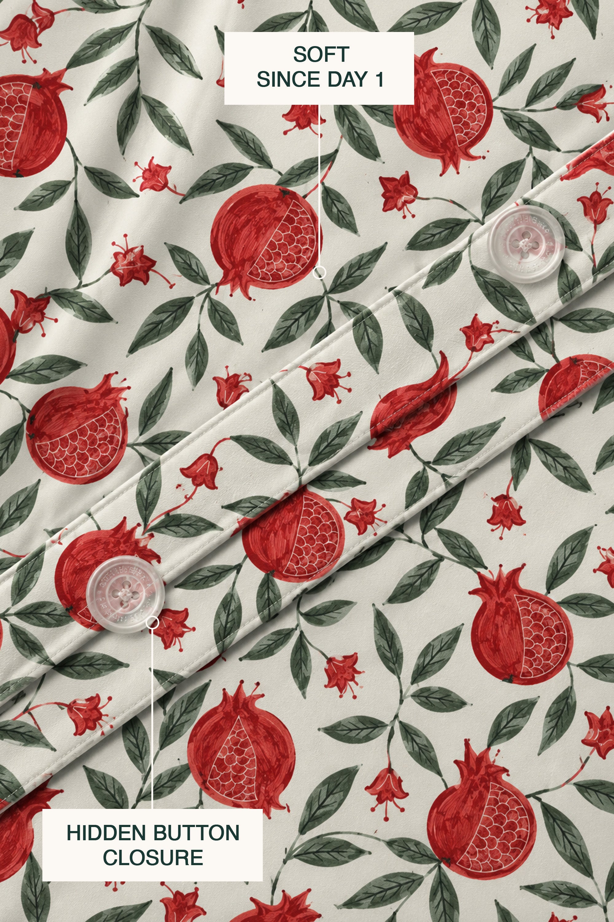 Pomme Noir Sateen Duvet cover Set