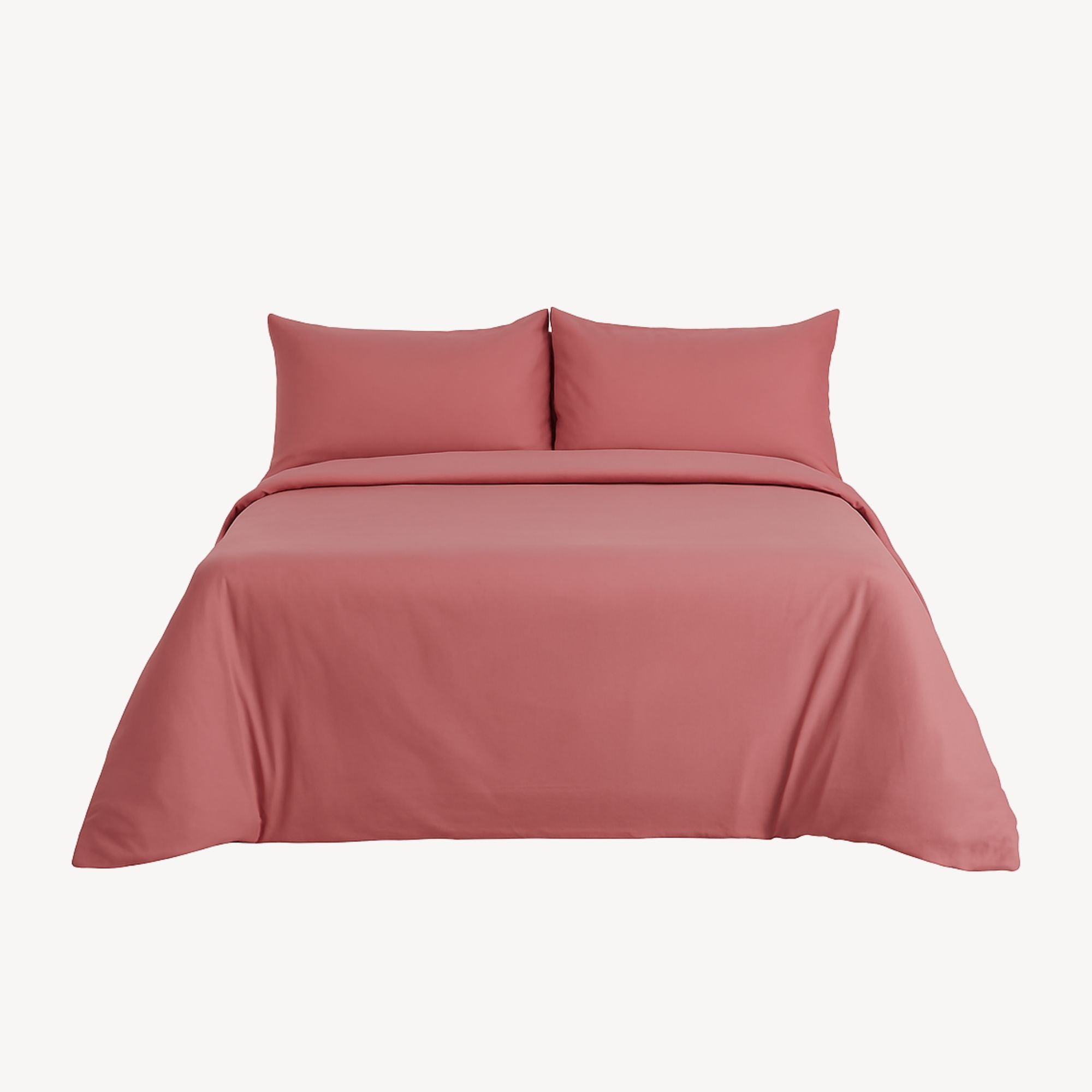 Rose Pink Solid Duvet Cover Set - Basic