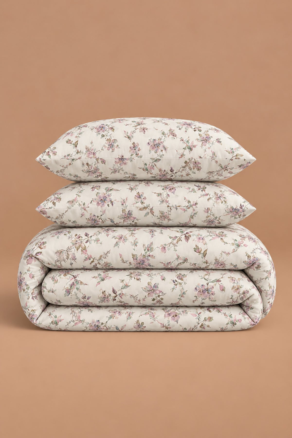 Rose Fleur Sateen Duvet Set