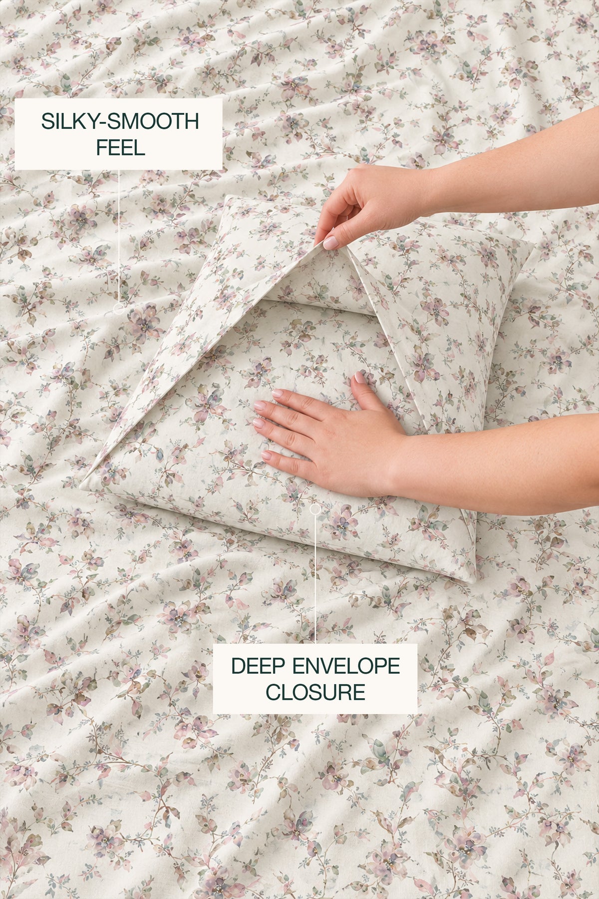 Rose Fleur Sateen Duvet Set