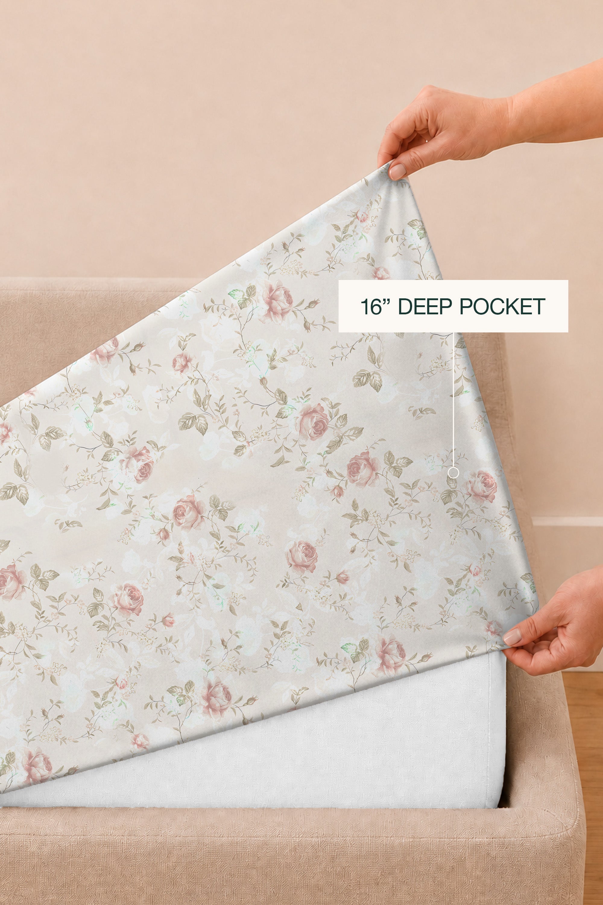 Rosy Affair Sateen Bed Sheet Set