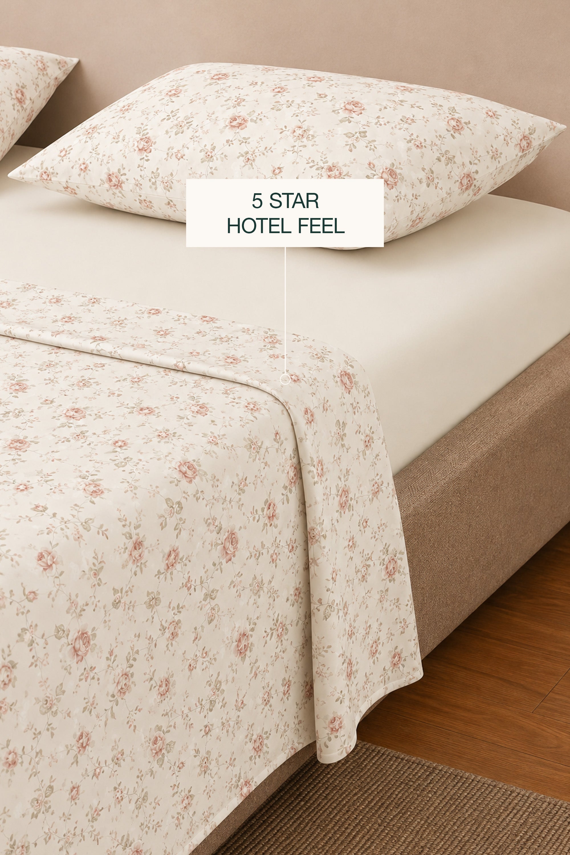 Rosy Affair Sateen Bed Sheet Set