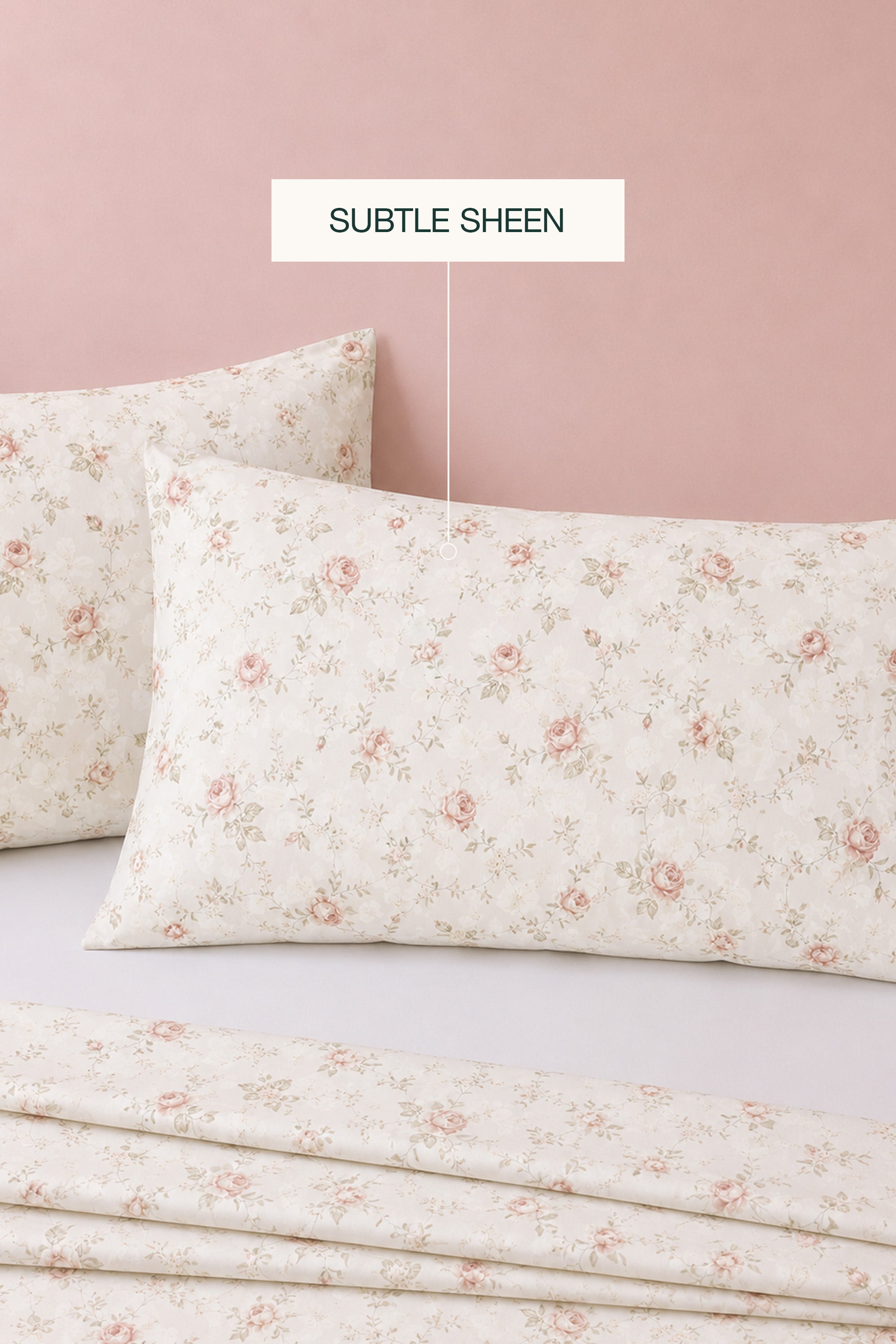 Rosy Affair Sateen Bed Sheet Set