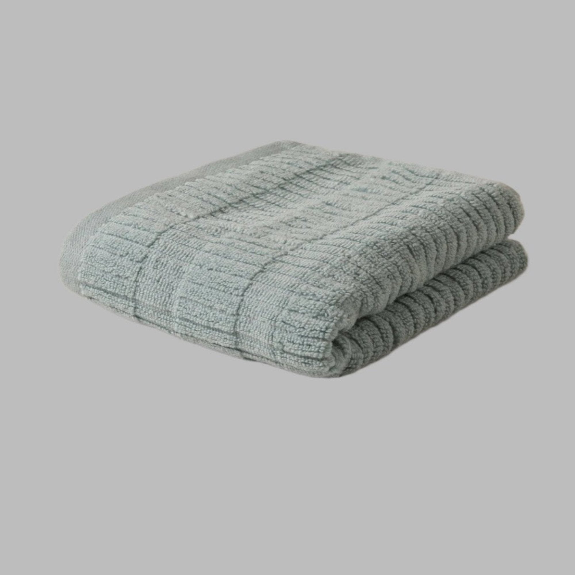 Sage Green Tiles Hand Towel - THE LINEN COMPANY