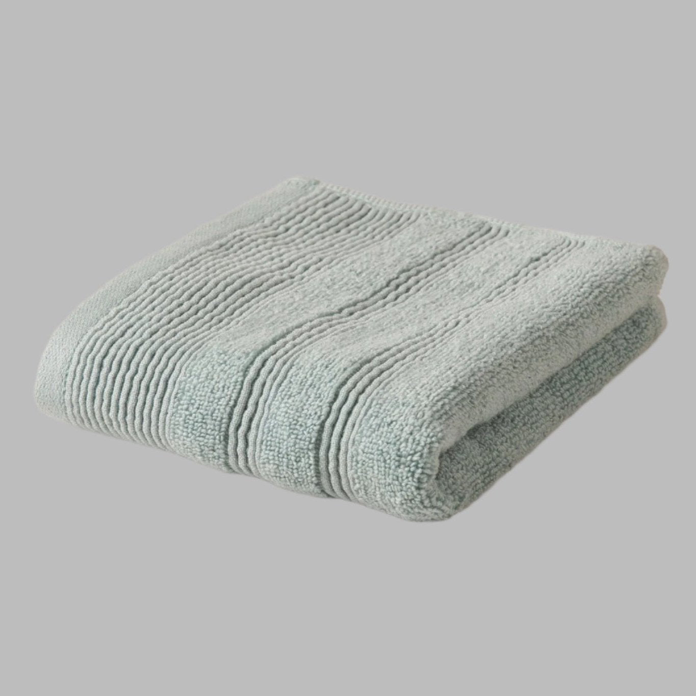 Sea Green Crinkled Border Hand Towel - THE LINEN COMPANY