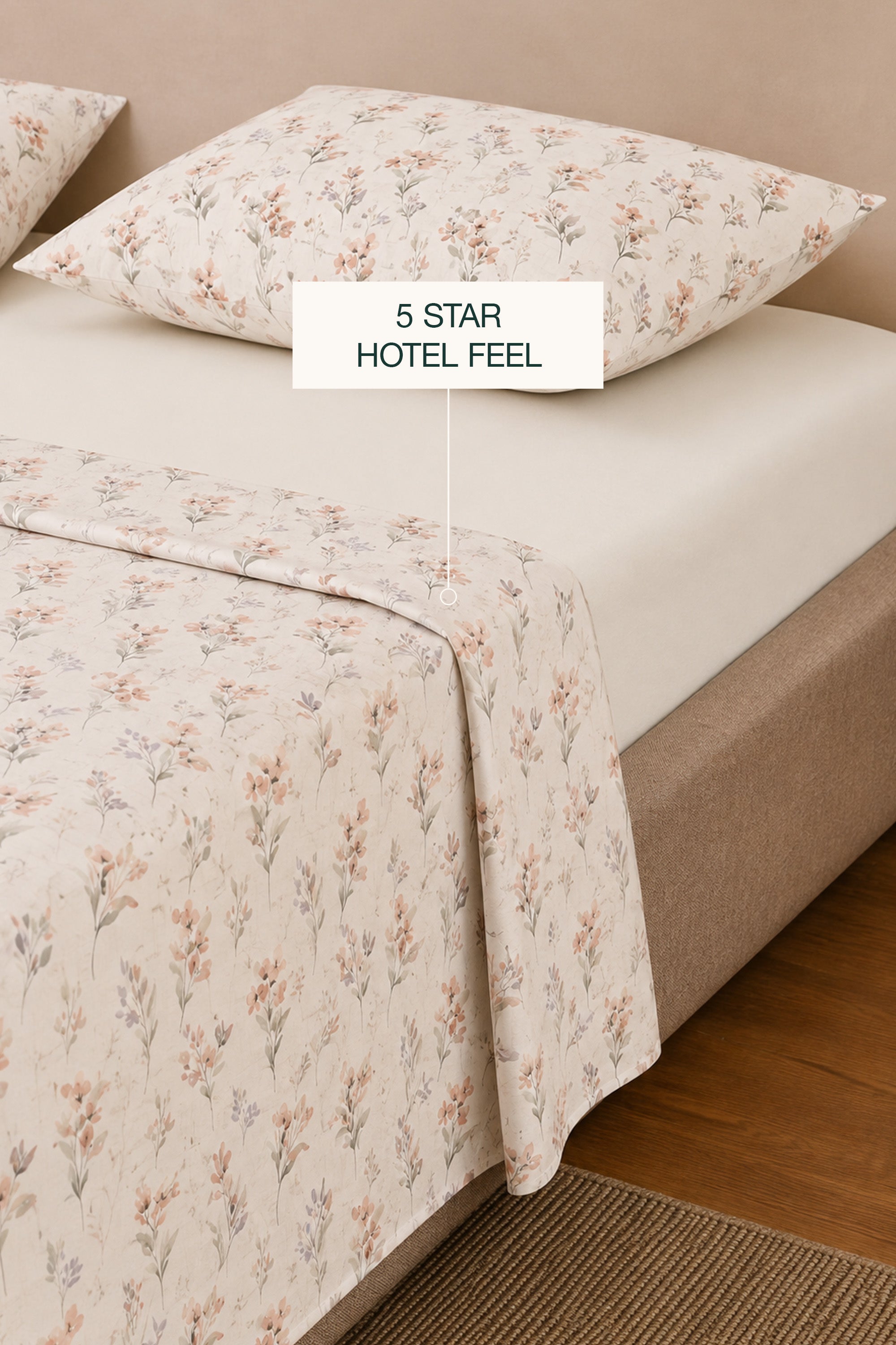 Serene Garden Sateen Bed Sheet Set