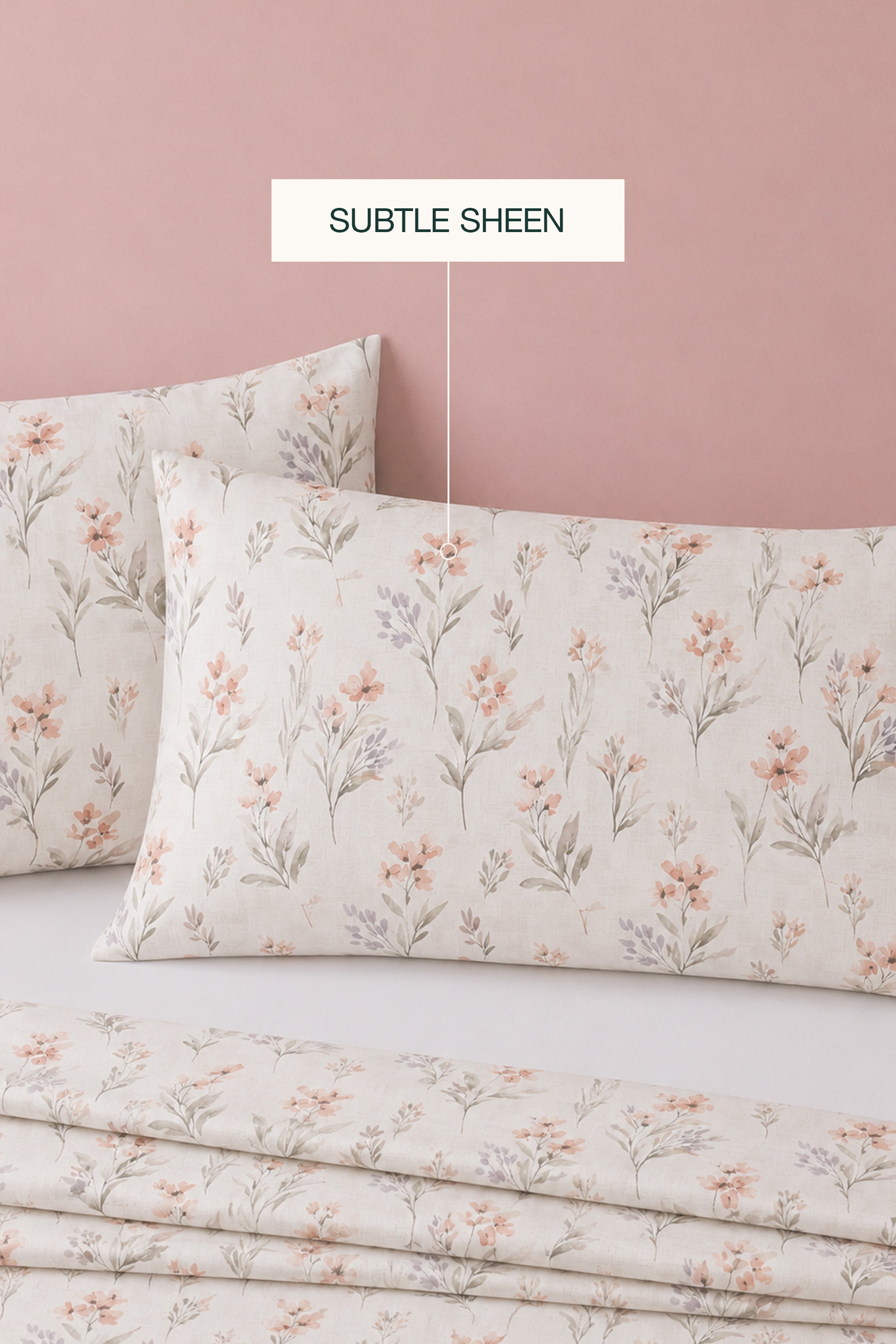 Serene Garden Sateen Bed Sheet Set