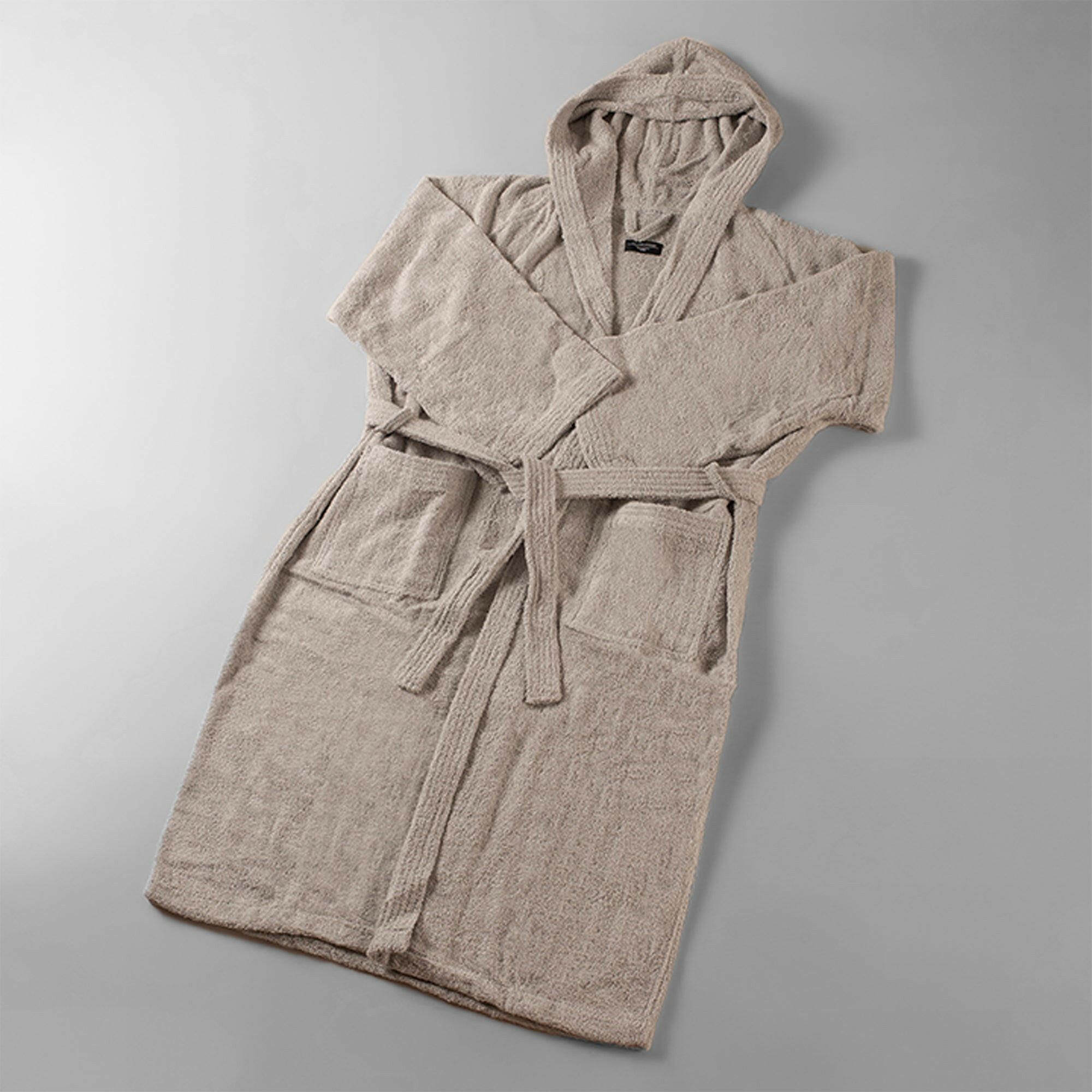 Silver Collared Bathrobe - THE LINEN COMPANY