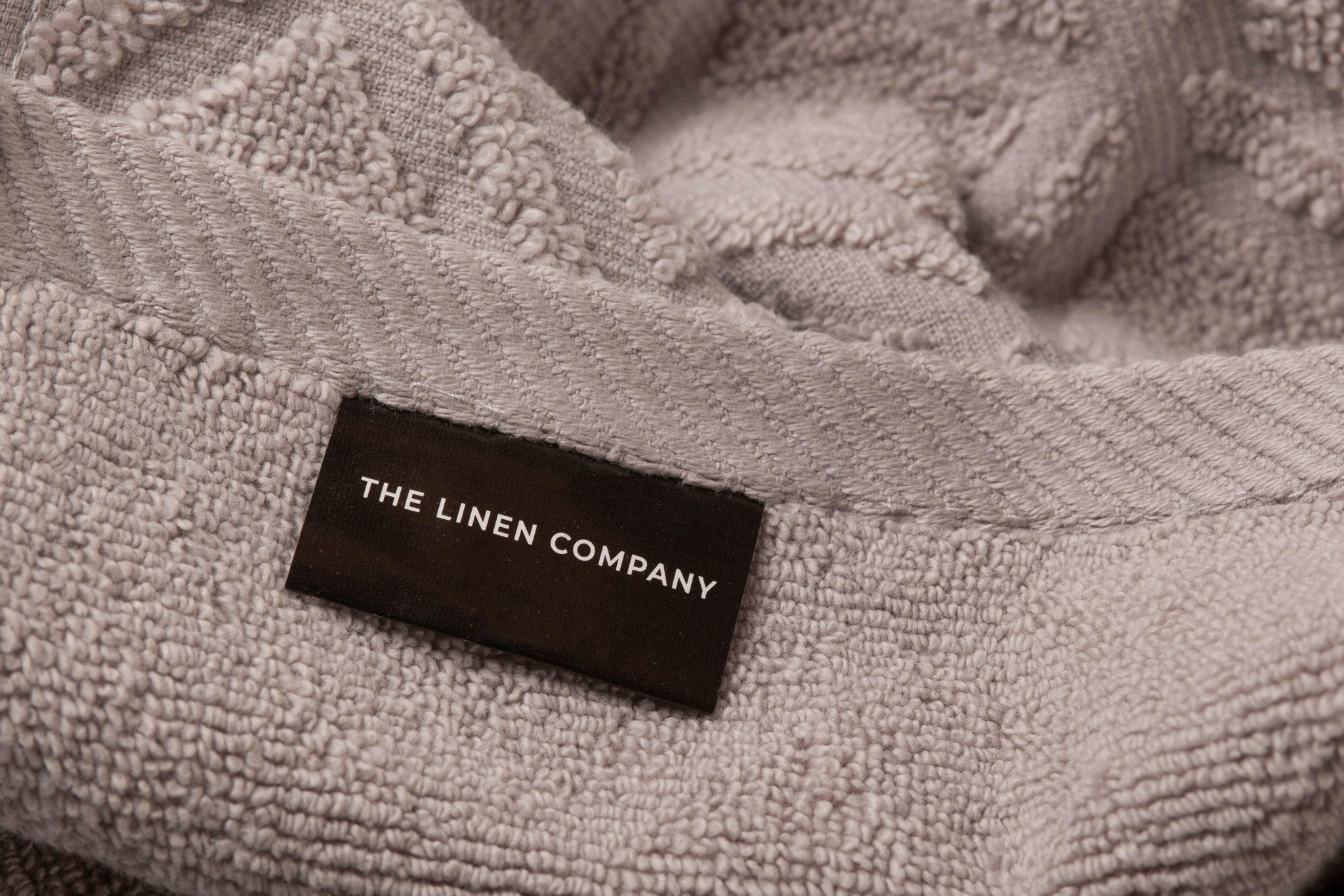 Silver Grey Diamond Hand Towel - THE LINEN COMPANY