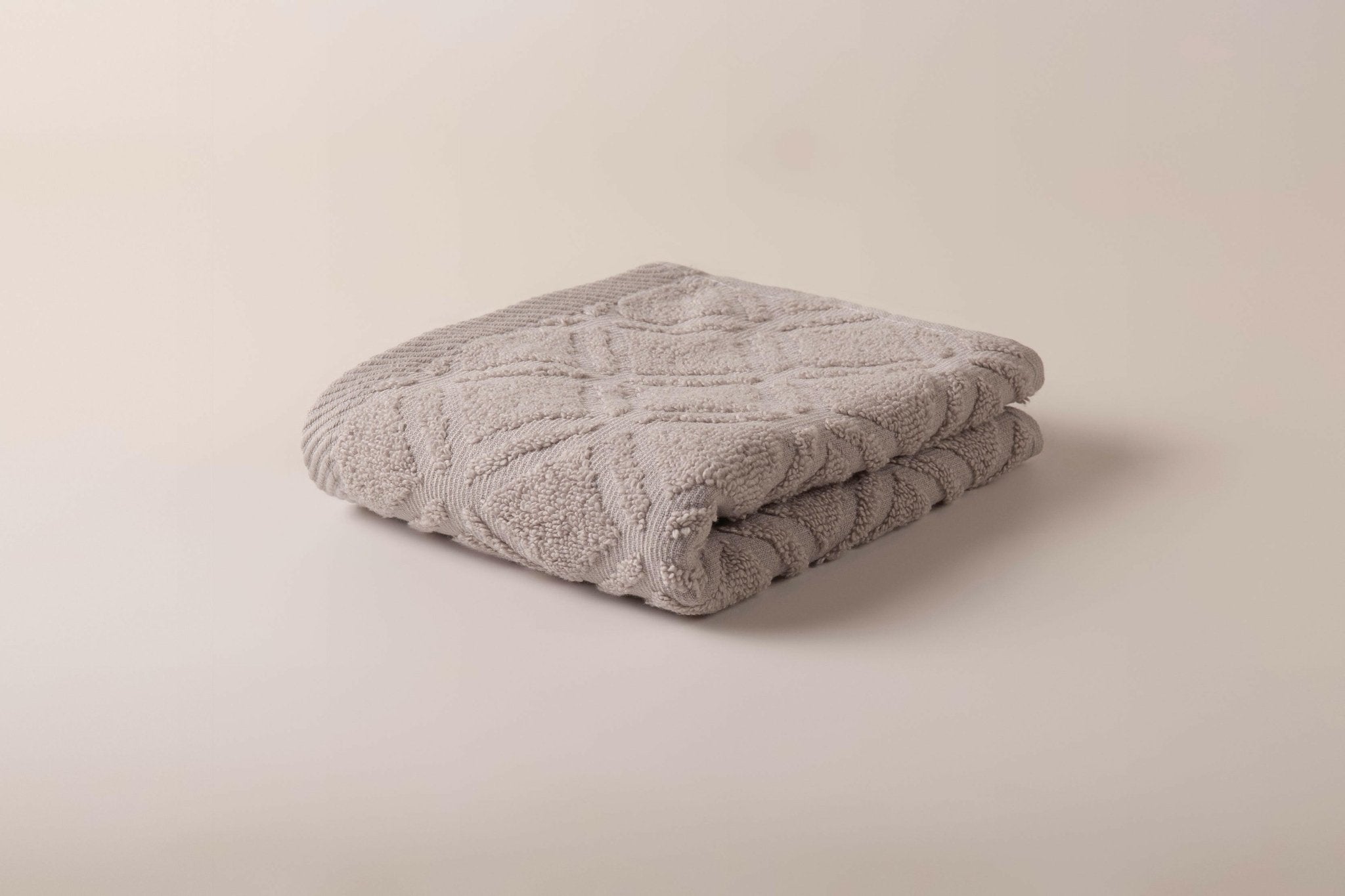 Silver Grey Diamond Hand Towel - THE LINEN COMPANY