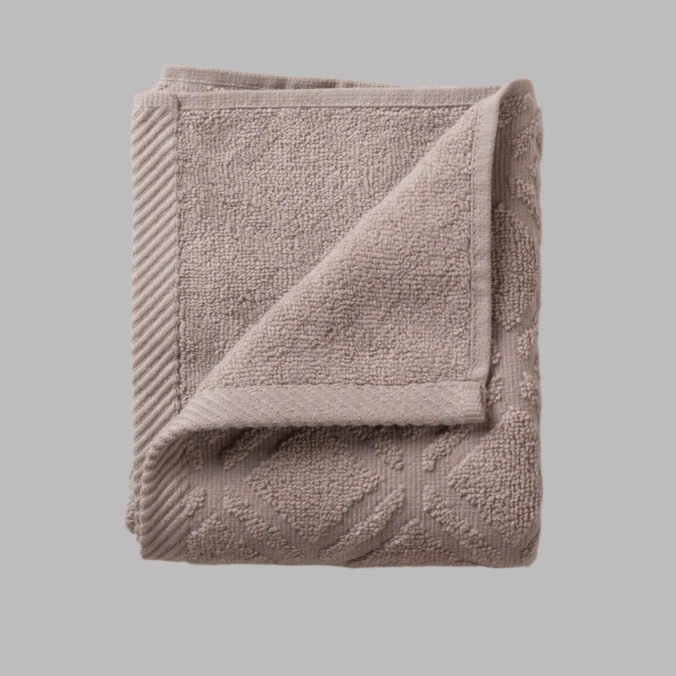 Silver Grey Diamond Hand Towel - THE LINEN COMPANY