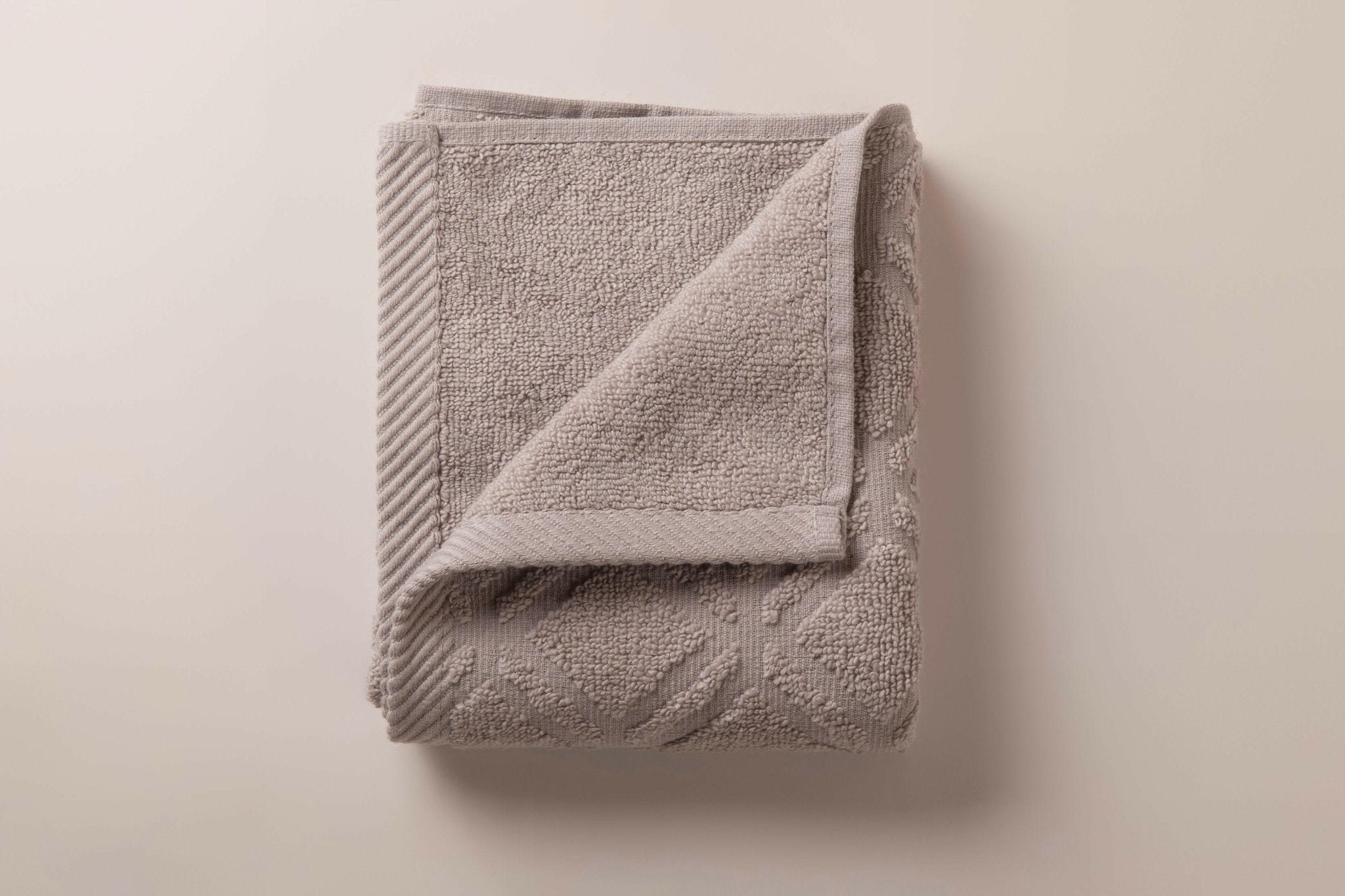 Silver Grey Diamond Hand Towel - THE LINEN COMPANY