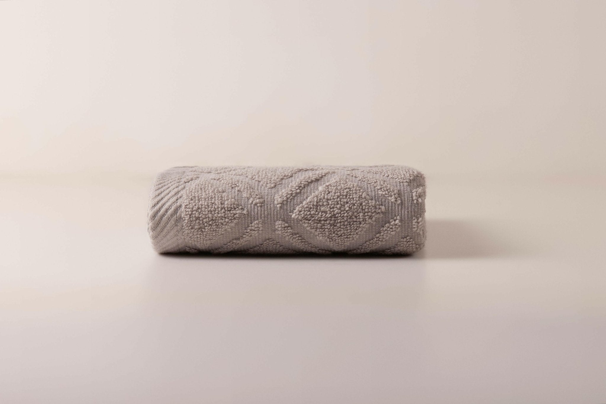 Silver Grey Diamond Hand Towel - THE LINEN COMPANY