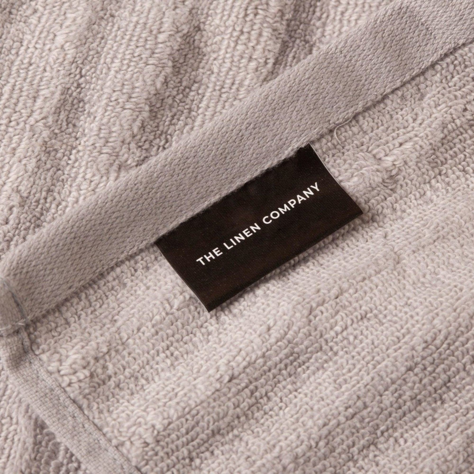 Silver Grey Stripe Embossed Hand Towel - THE LINEN COMPANY