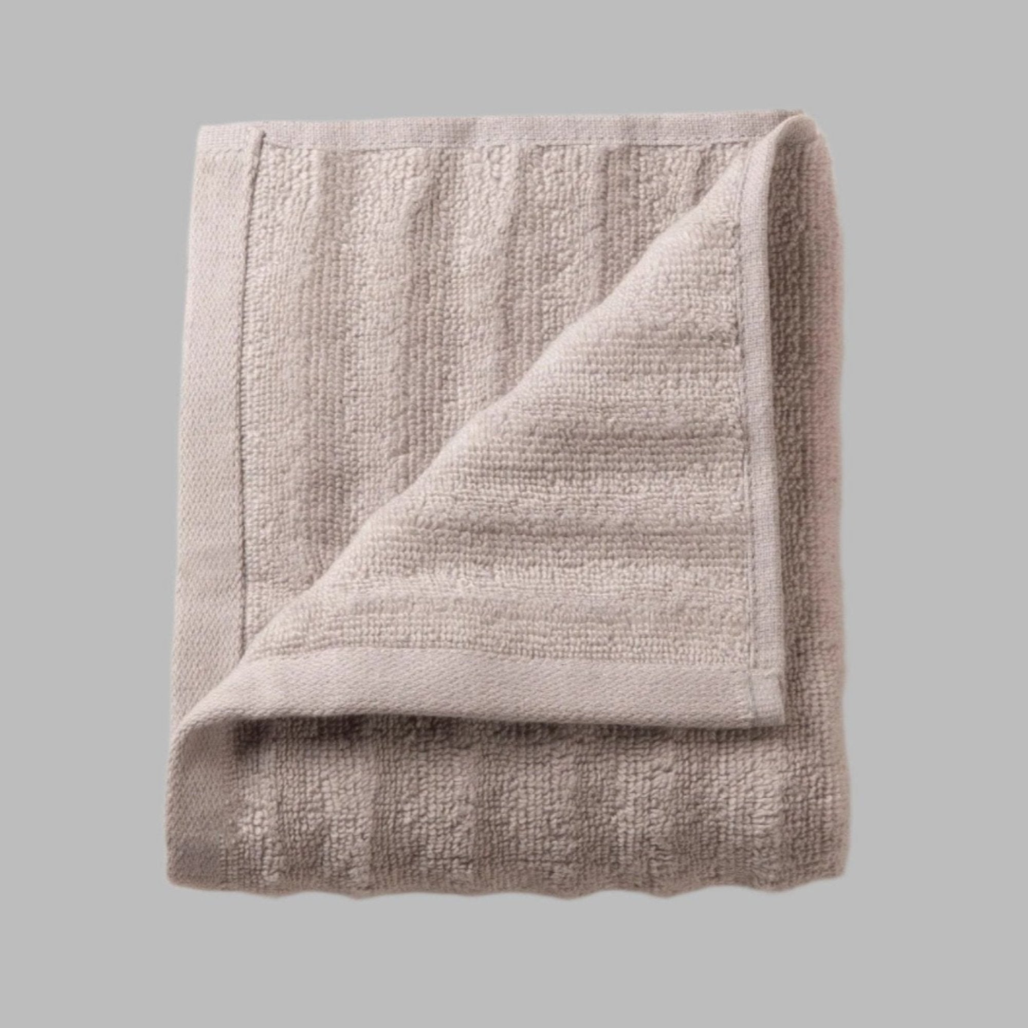 Silver Grey Stripe Embossed Hand Towel - THE LINEN COMPANY