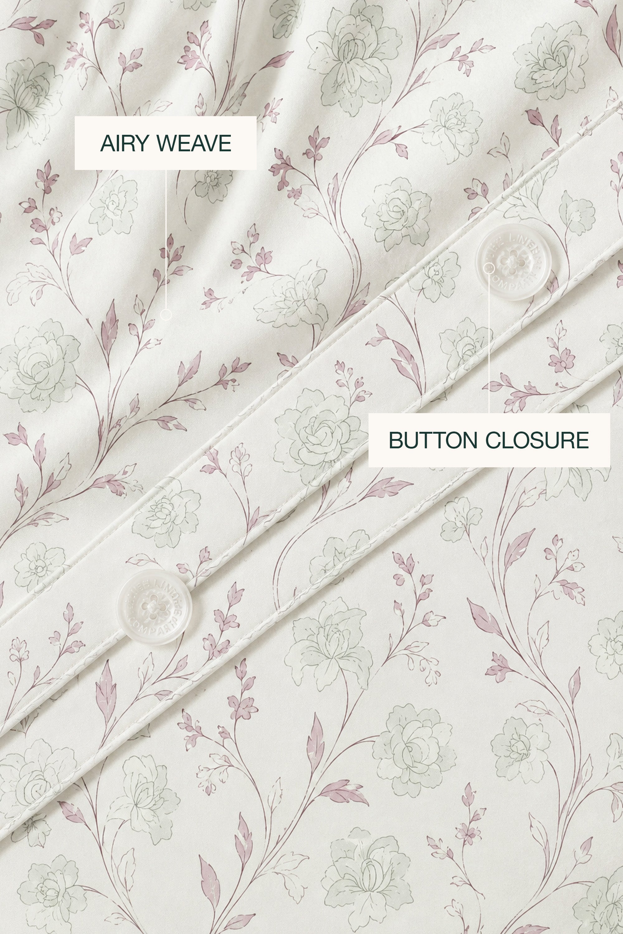 Sketchy Flowers Percale Duvet Cover set