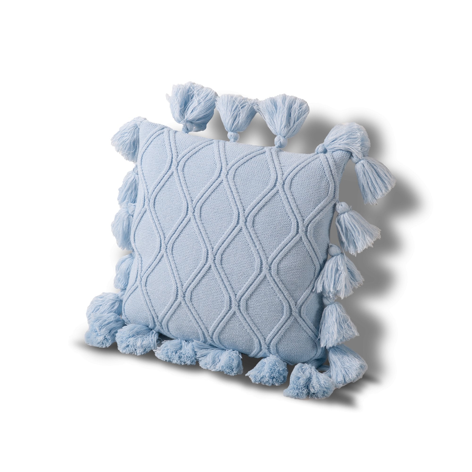 Sky Blue Cozy Knit Cushion Cover - THE LINEN COMPANY