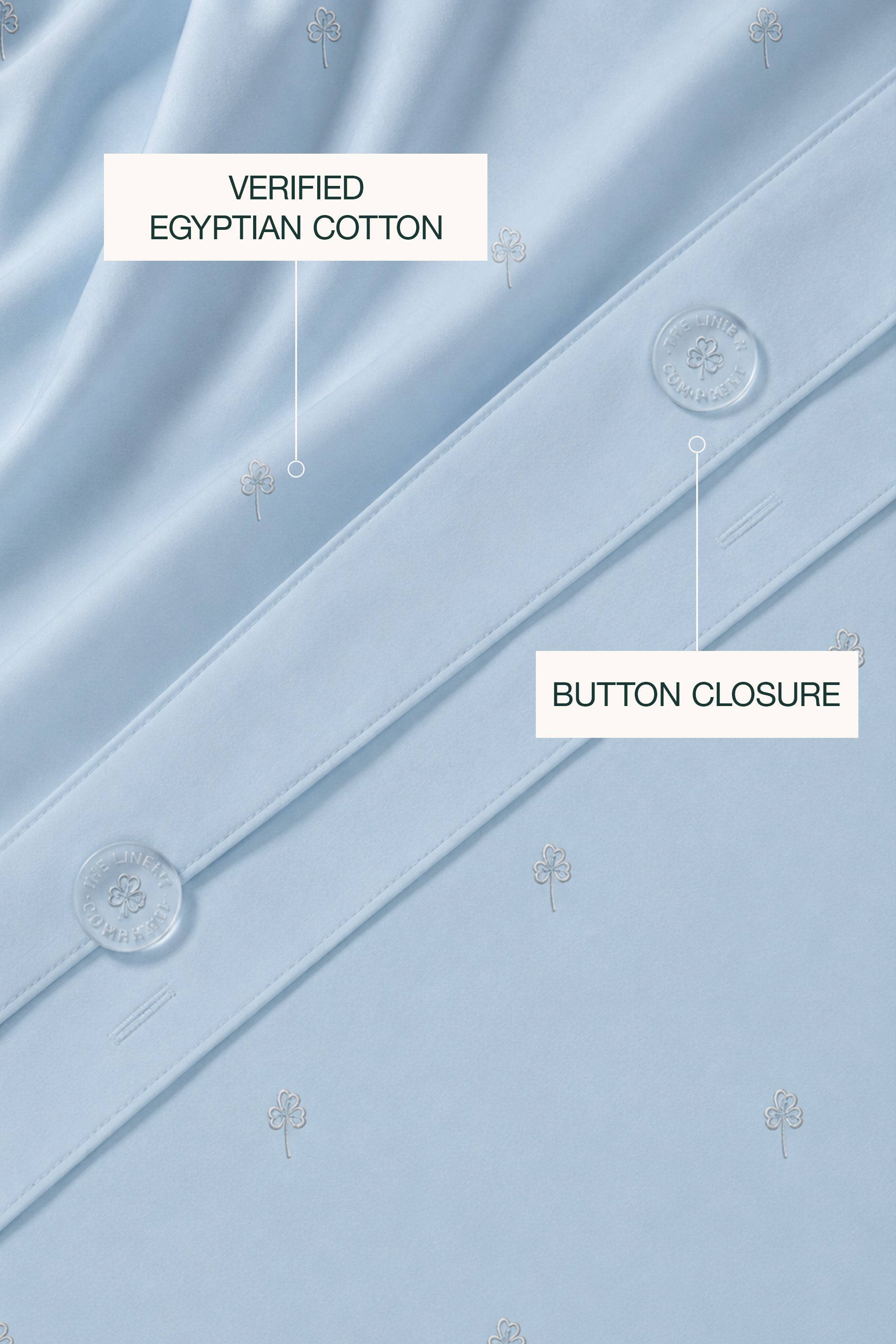 T400 Luxe Sky Embroidered Egyptian Cotton Duvet Cover Set