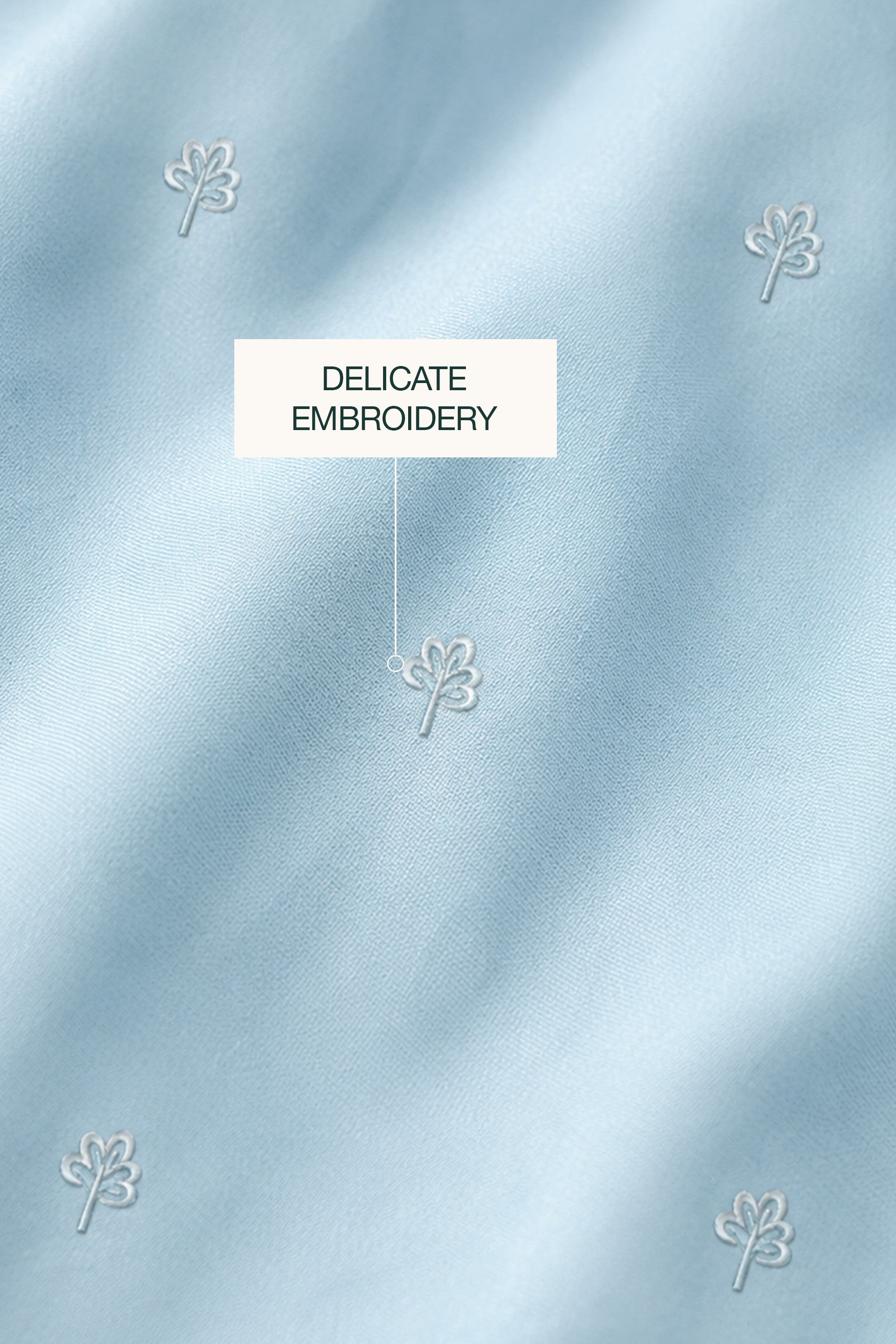 T400 Luxe Sky Embroidered Egyptian Cotton Duvet Cover Set