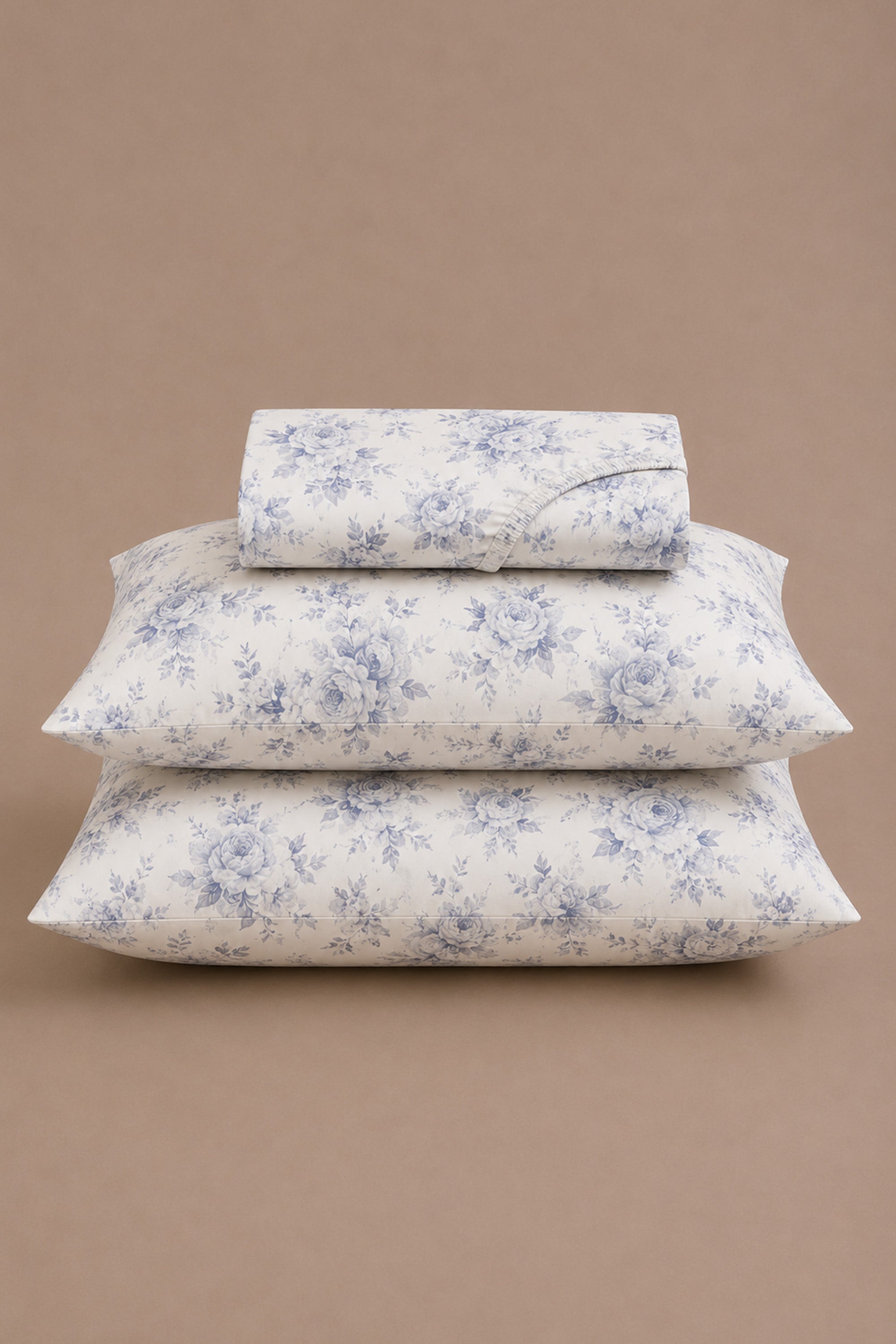 Sky Aura Percale Bed Sheet Set