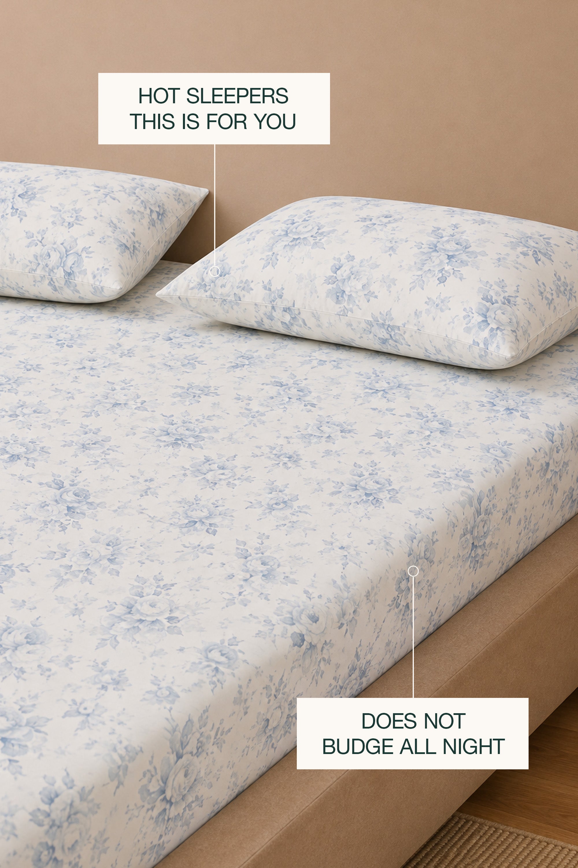 Sky Aura Percale Bed Sheet Set
